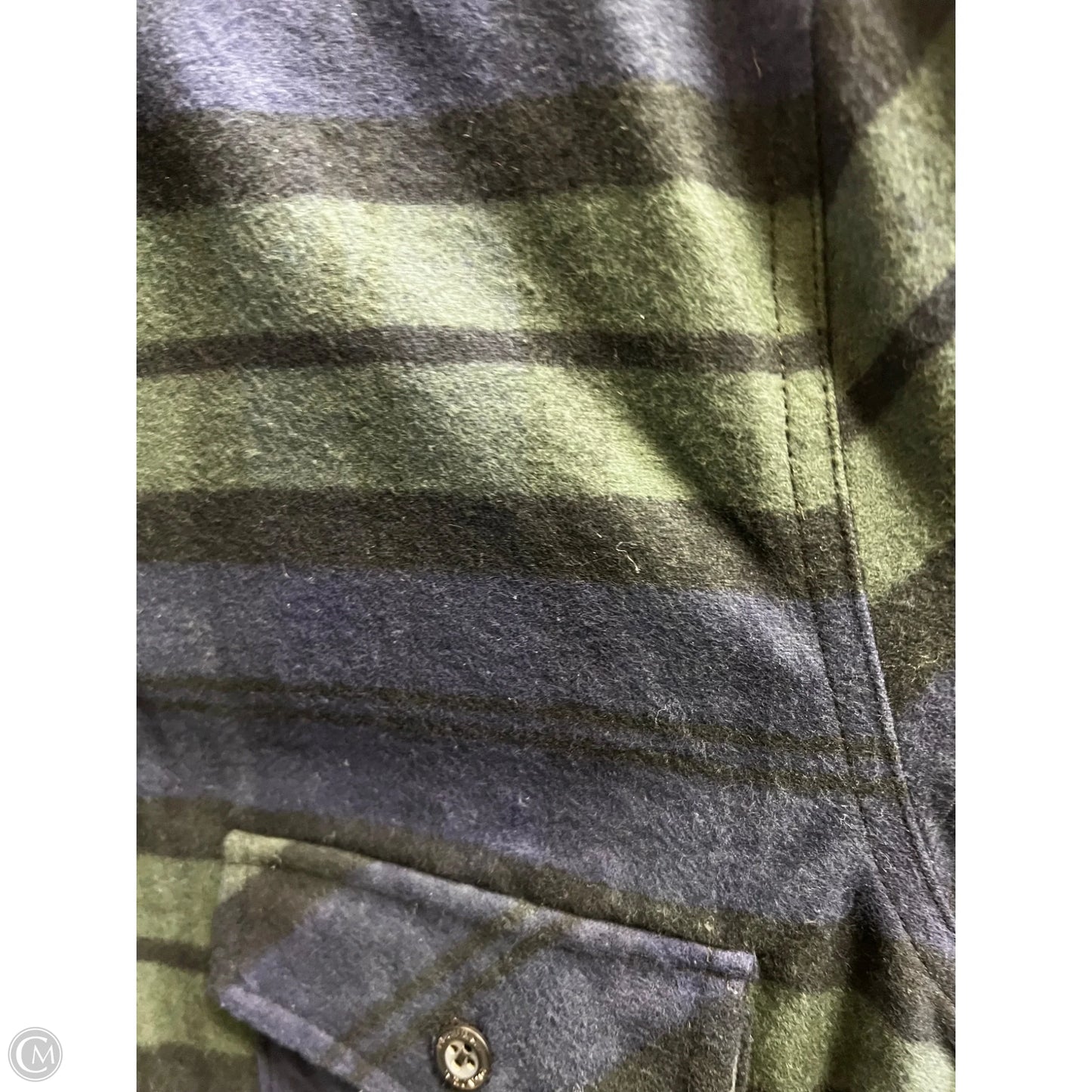 Top Long Sleeve By Pladra In Plaid Pattern, Size: M