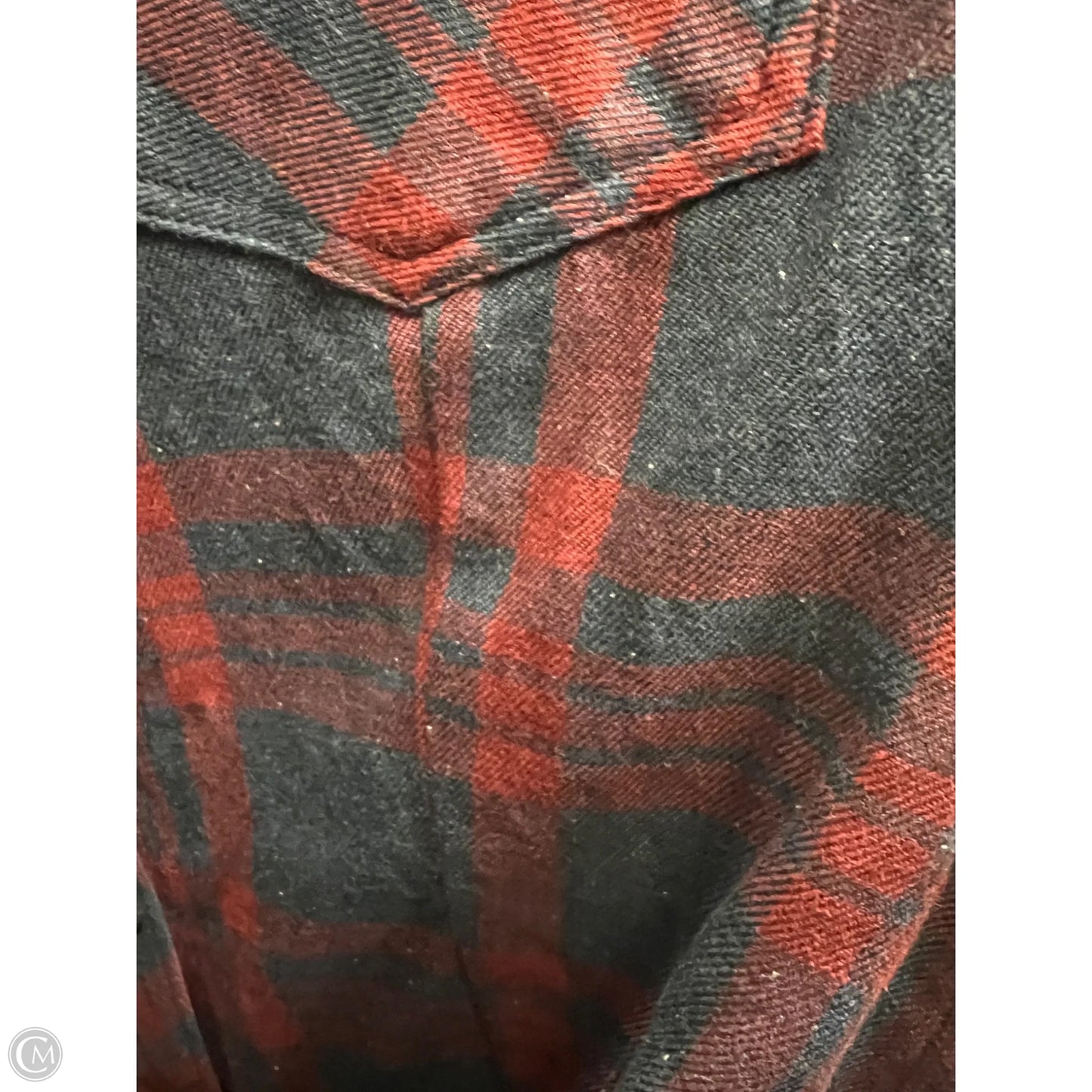 Top Long Sleeve By Cmb In Blue & Red, Size: M