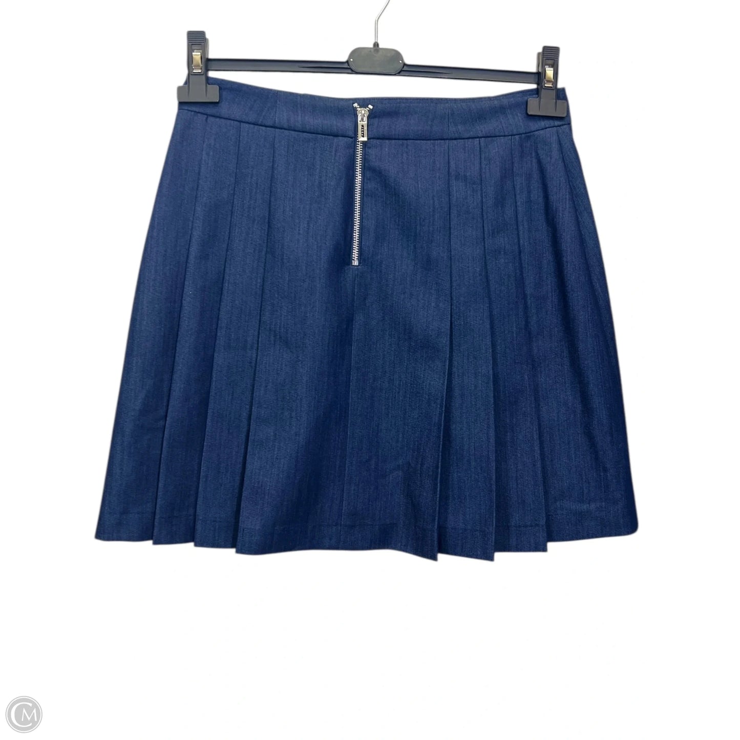 Skirt Designer By Karl Lagerfeld In Blue & Silver, Size: S