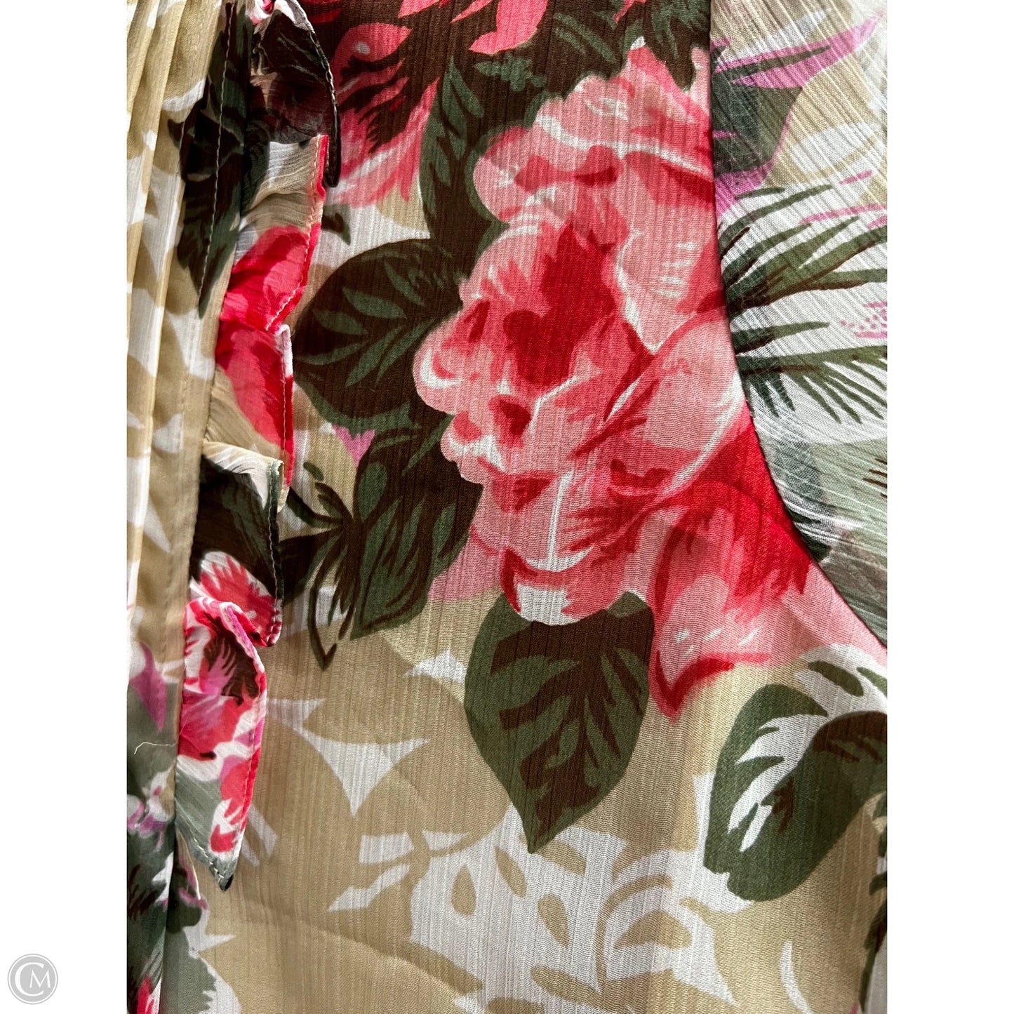 Top Long Sleeve Designer By Ranna Gill In Floral Print, Size: M