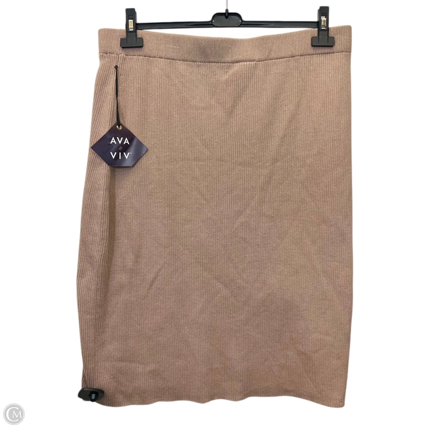 Skirt Maxi By Ava & Viv In Tan, Size: 1x