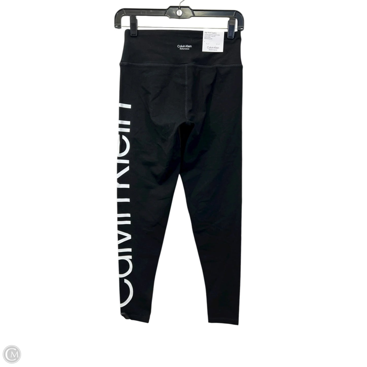 Athletic Leggings By Calvin Klein Performance In Black & White, Size: S