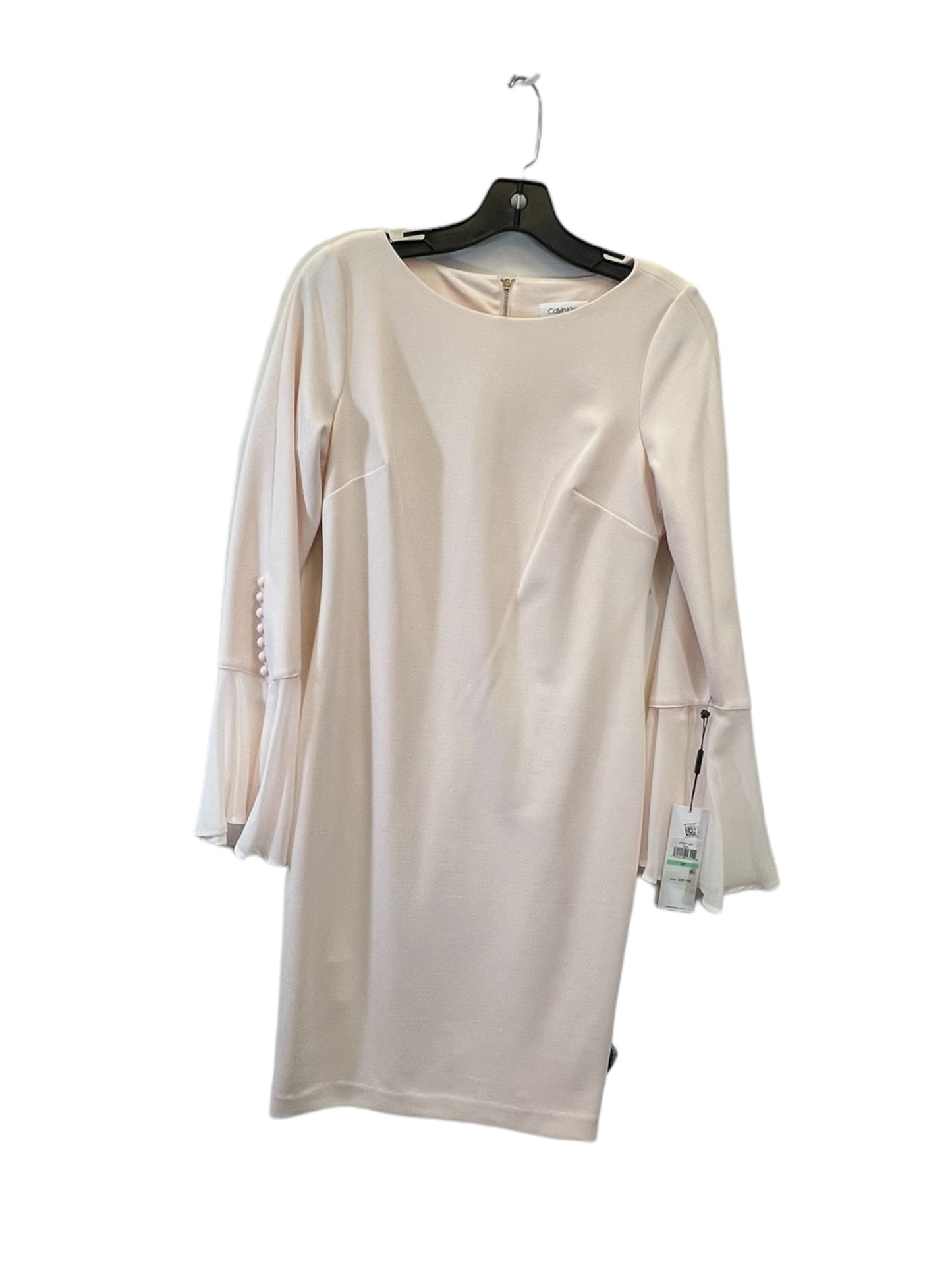 Dress Casual Midi By Calvin Klein In Pink, Size: Petite M