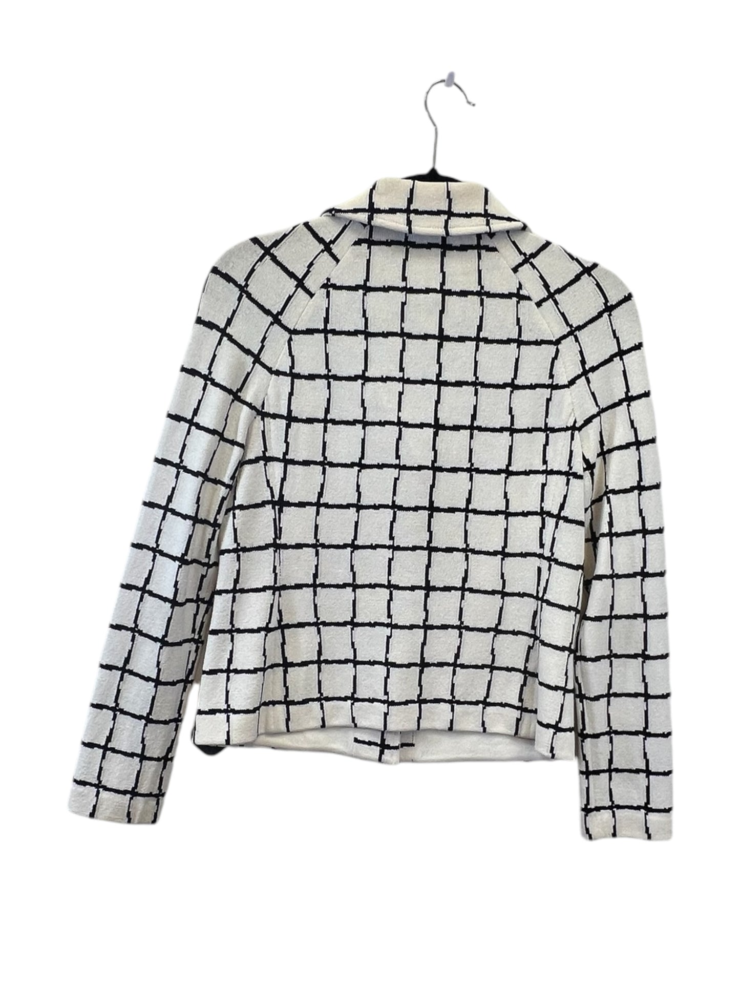 Cardigan Designer By St John Collection In Black & Cream, Size: Xs