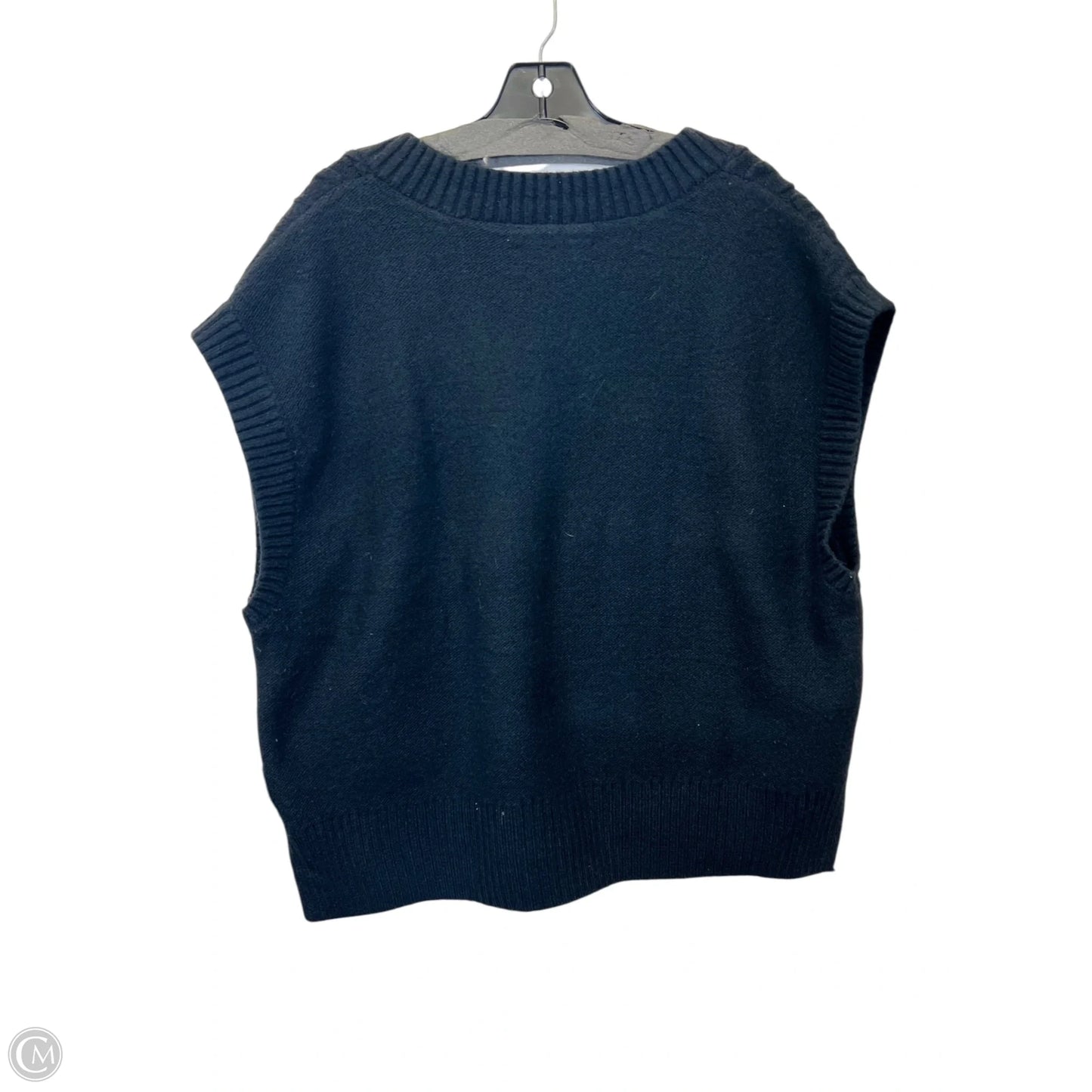 Vest Sweater By Loft In Black, Size: Xl