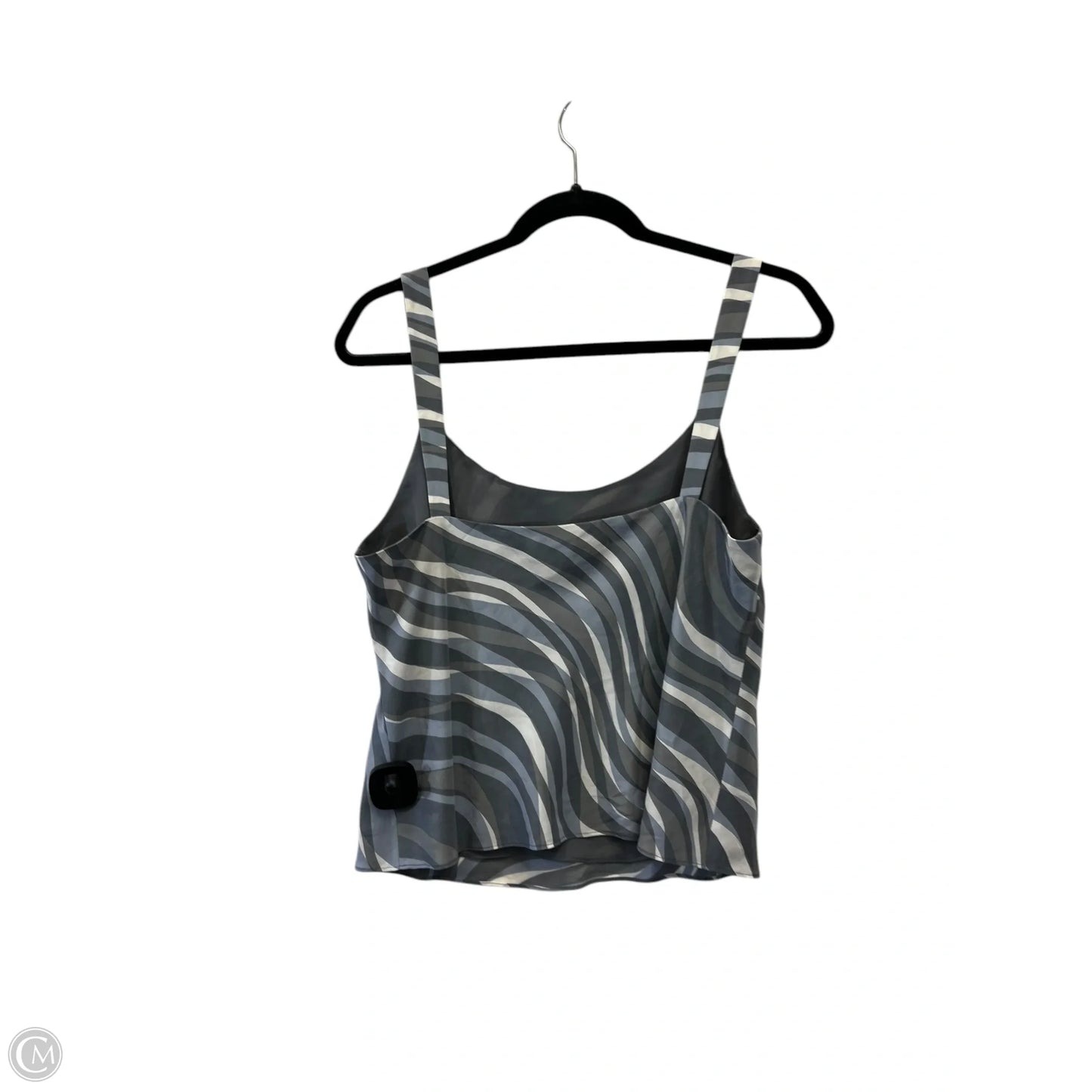 Top Sleeveless By Lafayette 148 In Blue & Grey, Size: M