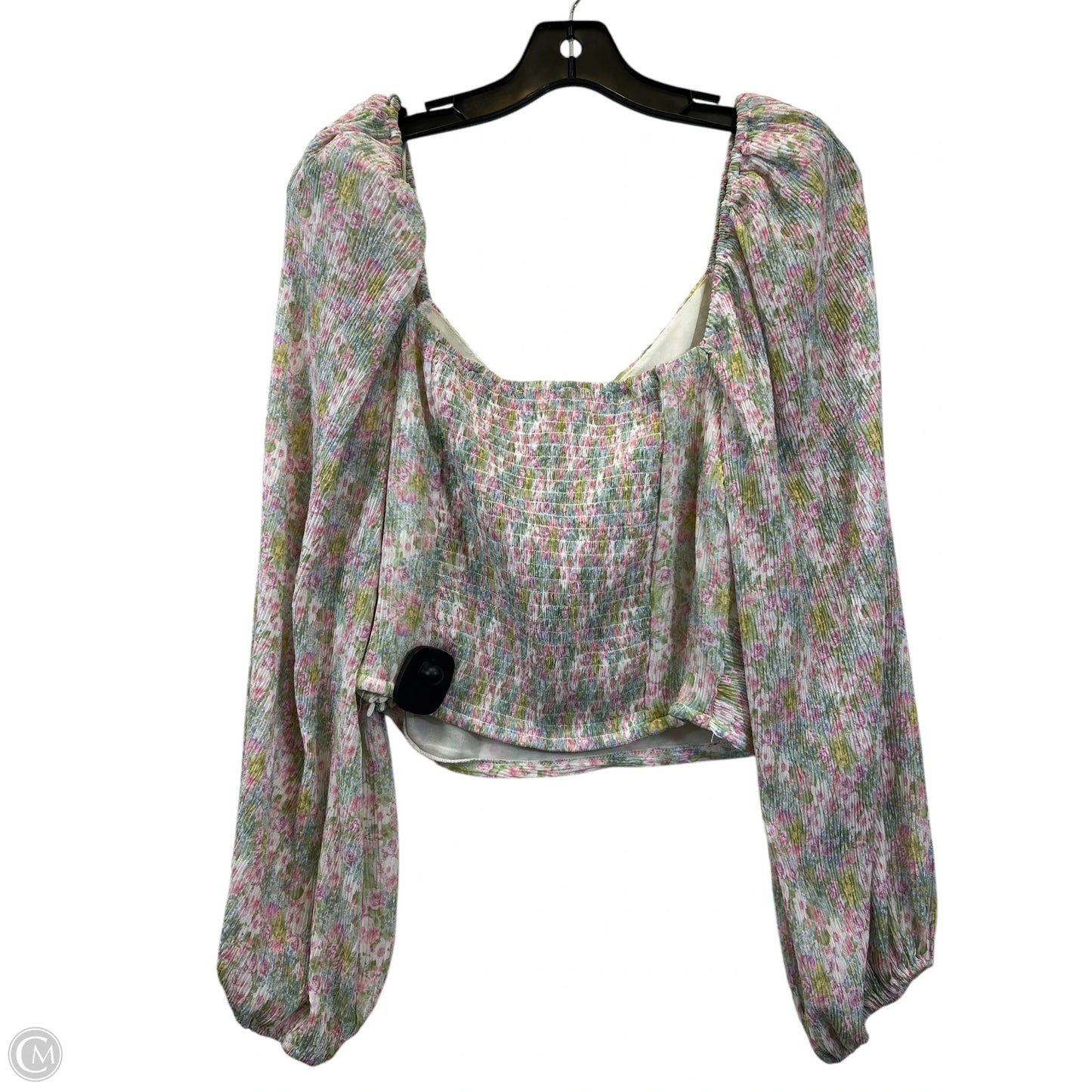 Top Long Sleeve Designer By Astr The Label In Floral Print, Size: M