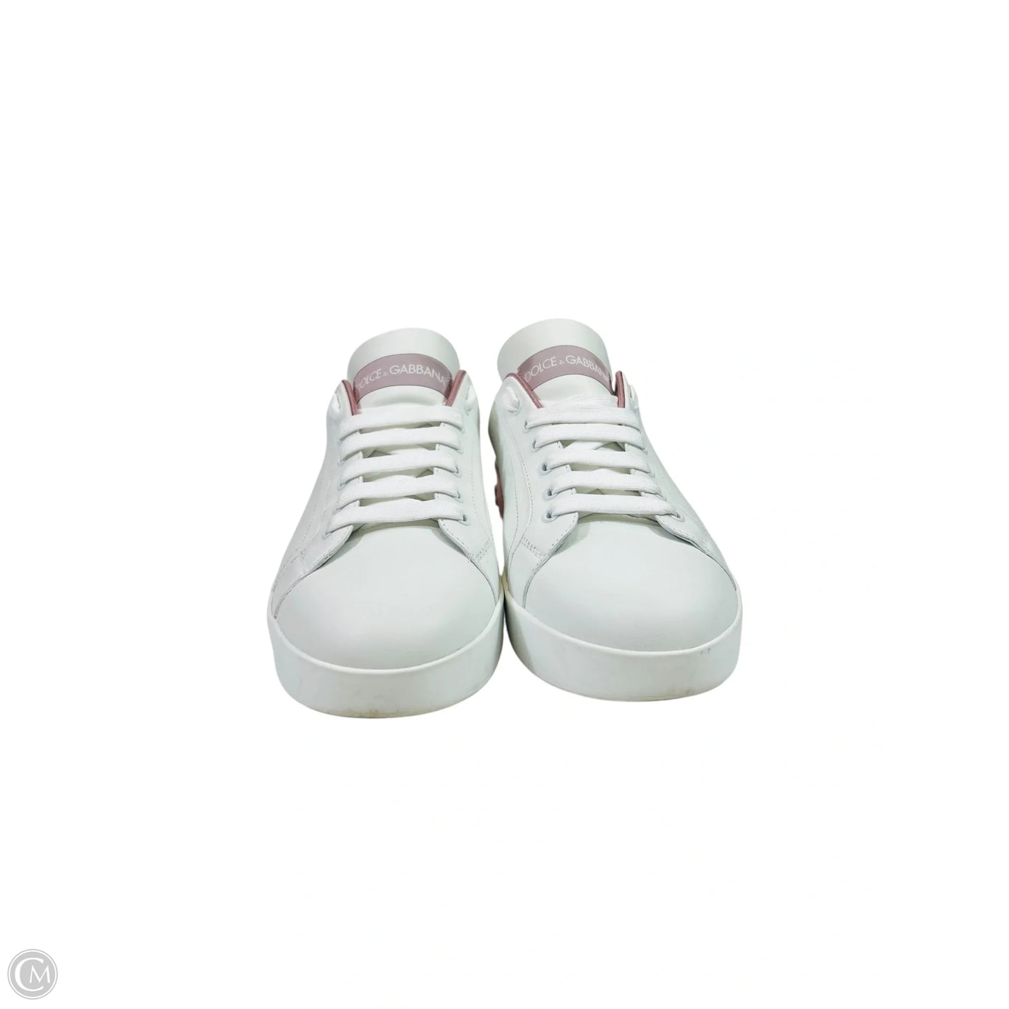 Shoes Luxury Designer By Dolce And Gabbana In Pink & White, Size: 10.5