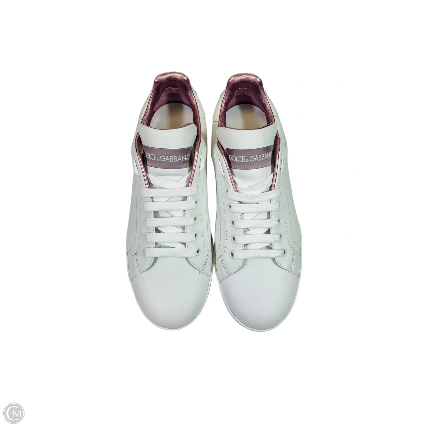 Shoes Luxury Designer By Dolce And Gabbana In Pink & White, Size: 10.5