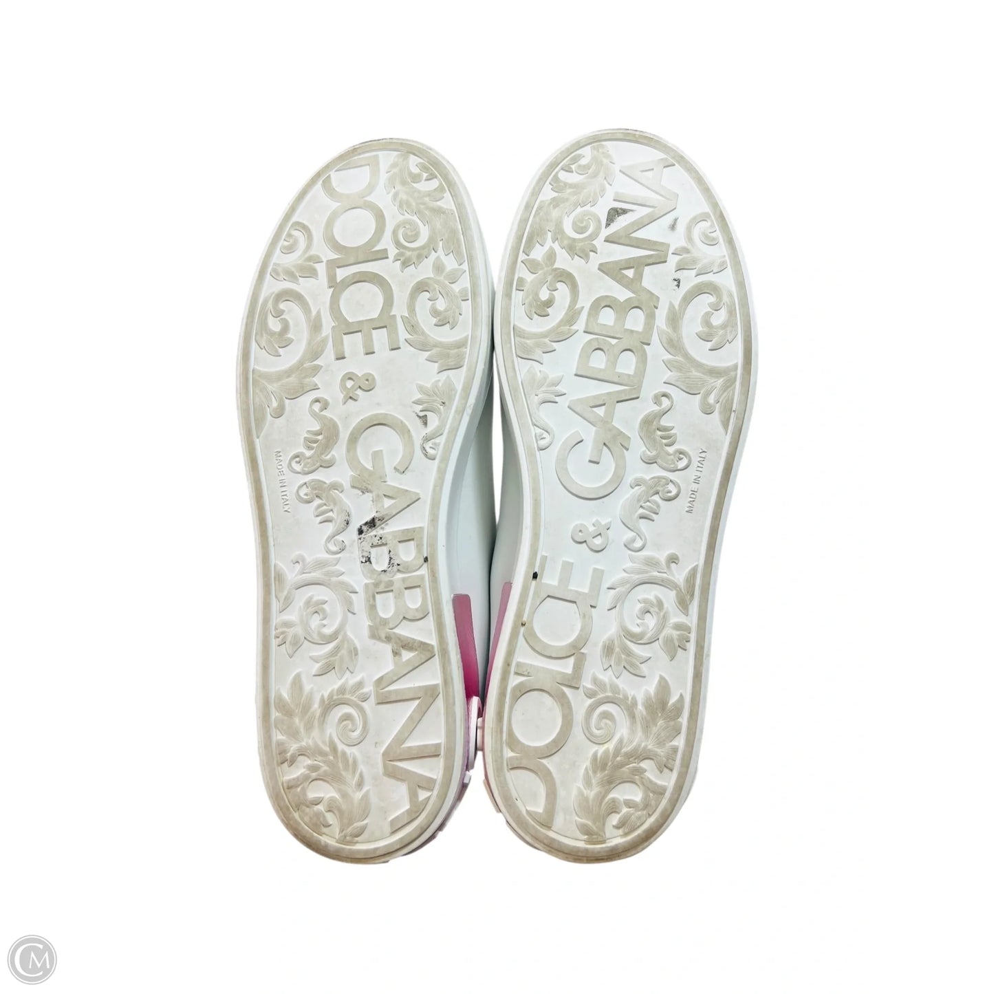 Shoes Luxury Designer By Dolce And Gabbana In Pink & White, Size: 10.5