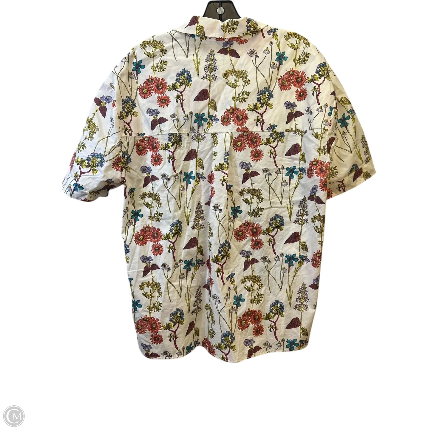 Top Short Sleeve By Anthropologie In Floral Print, Size: Xs