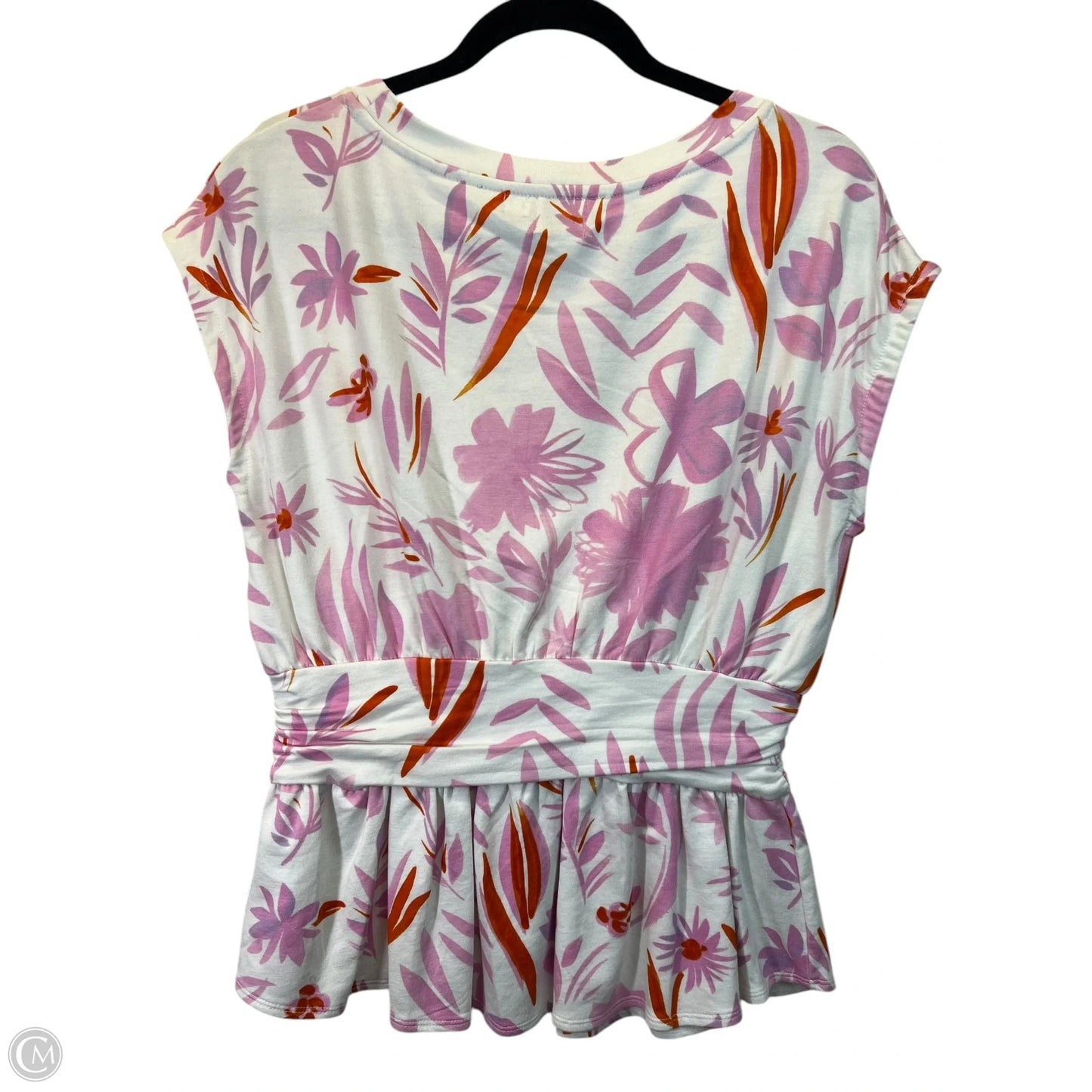 Top Short Sleeve By Pistola In Orange & Pink, Size: S