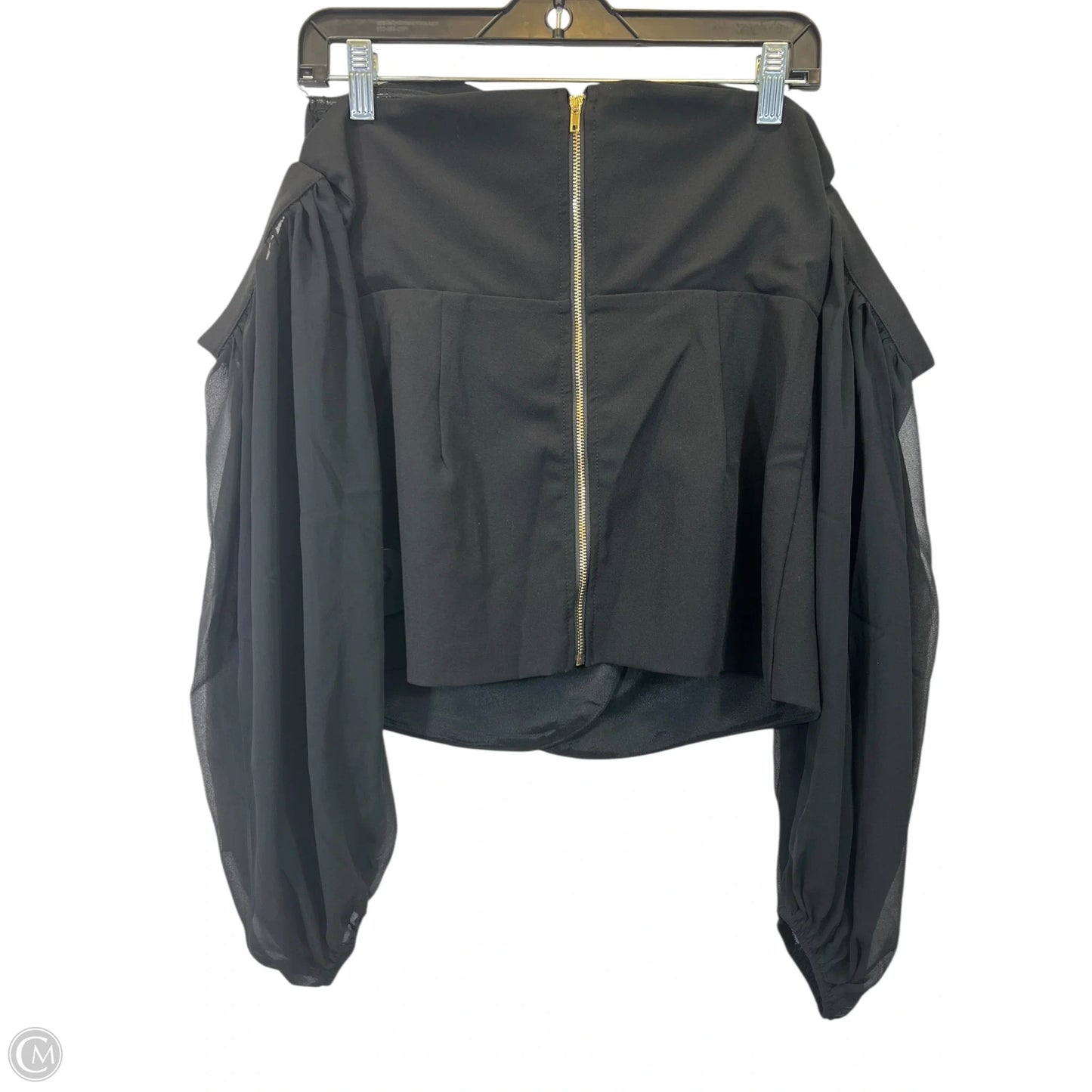 Top Long Sleeve By Blithela In Black, Size: M