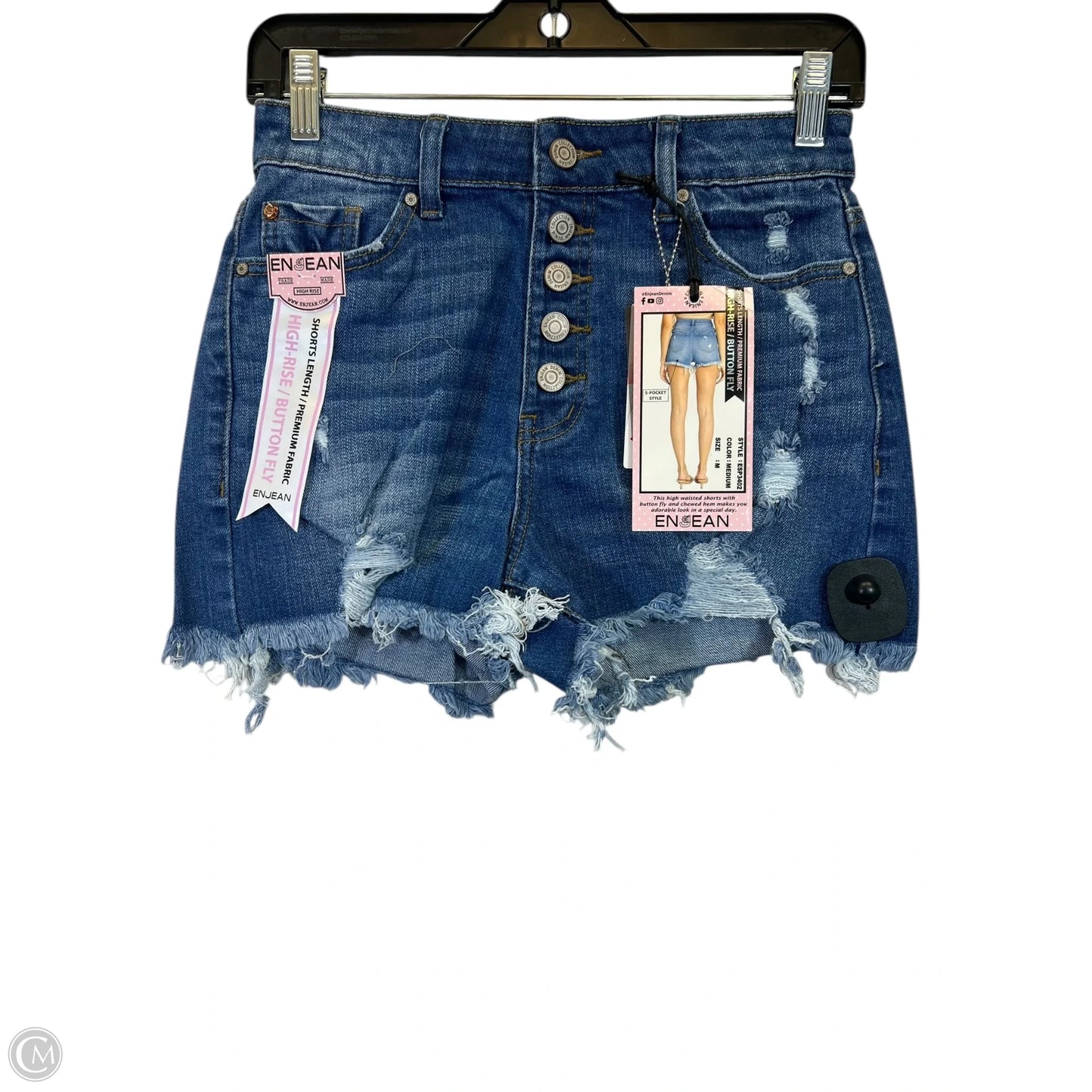 Shorts By Enjean In Blue Denim, Size: M