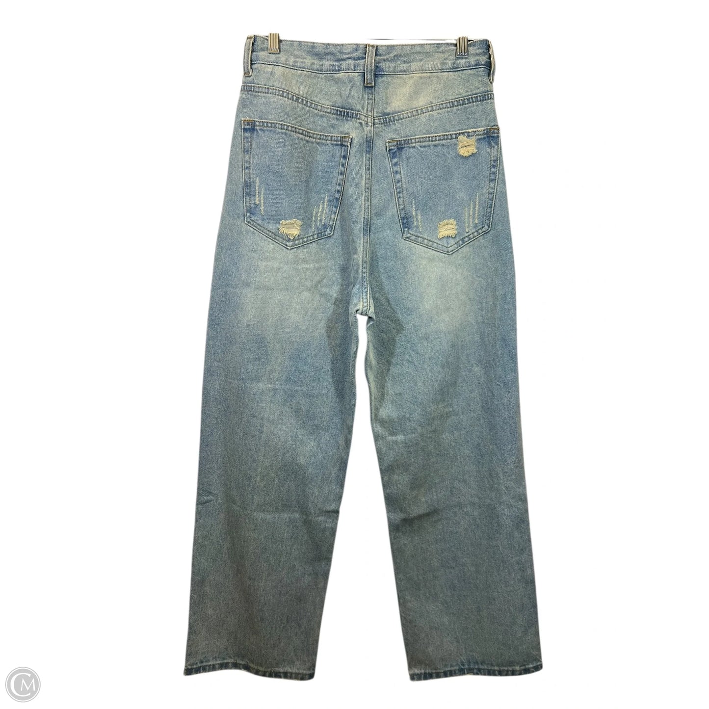 Jeans Wide Leg By Aaron & Amber In Blue Denim, Size: L