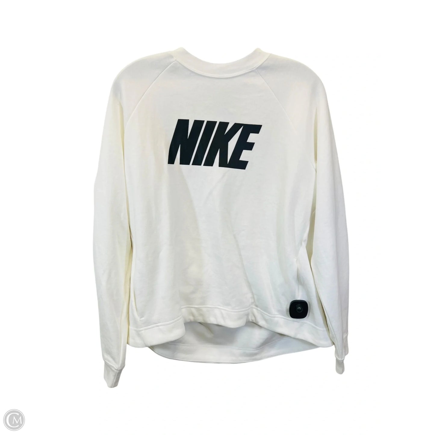 Athletic Sweatshirt Crewneck By Nike In Black & White, Size: L
