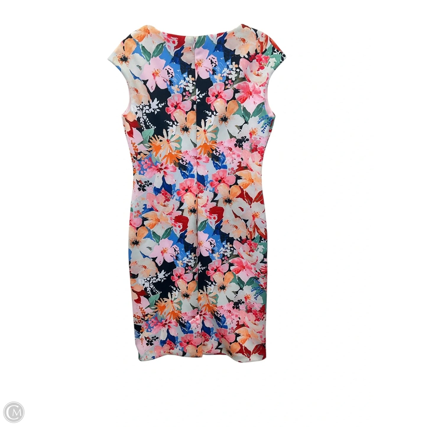 Dress Designer By Ralph Lauren Black Label In Blue & Orange, Size: M