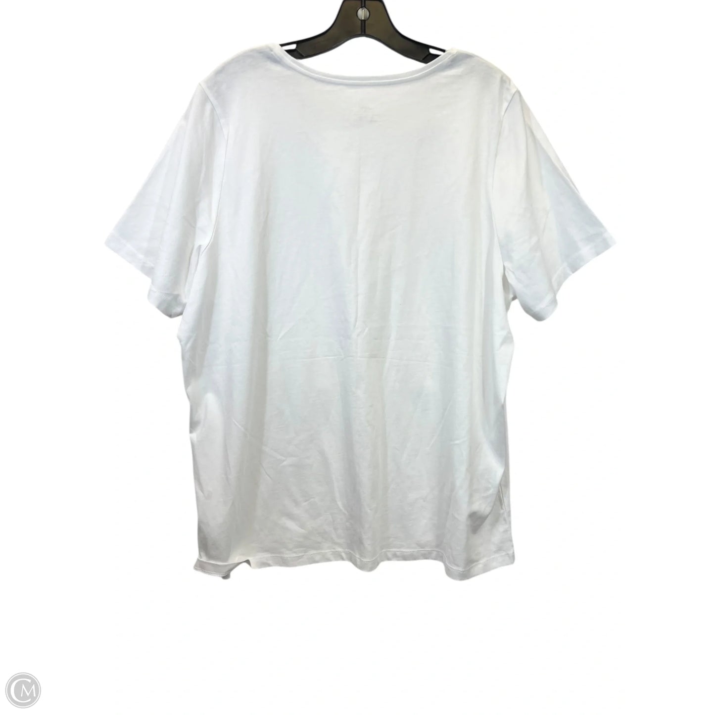 Top Short Sleeve Basic By Cj Banks In White, Size: 2x