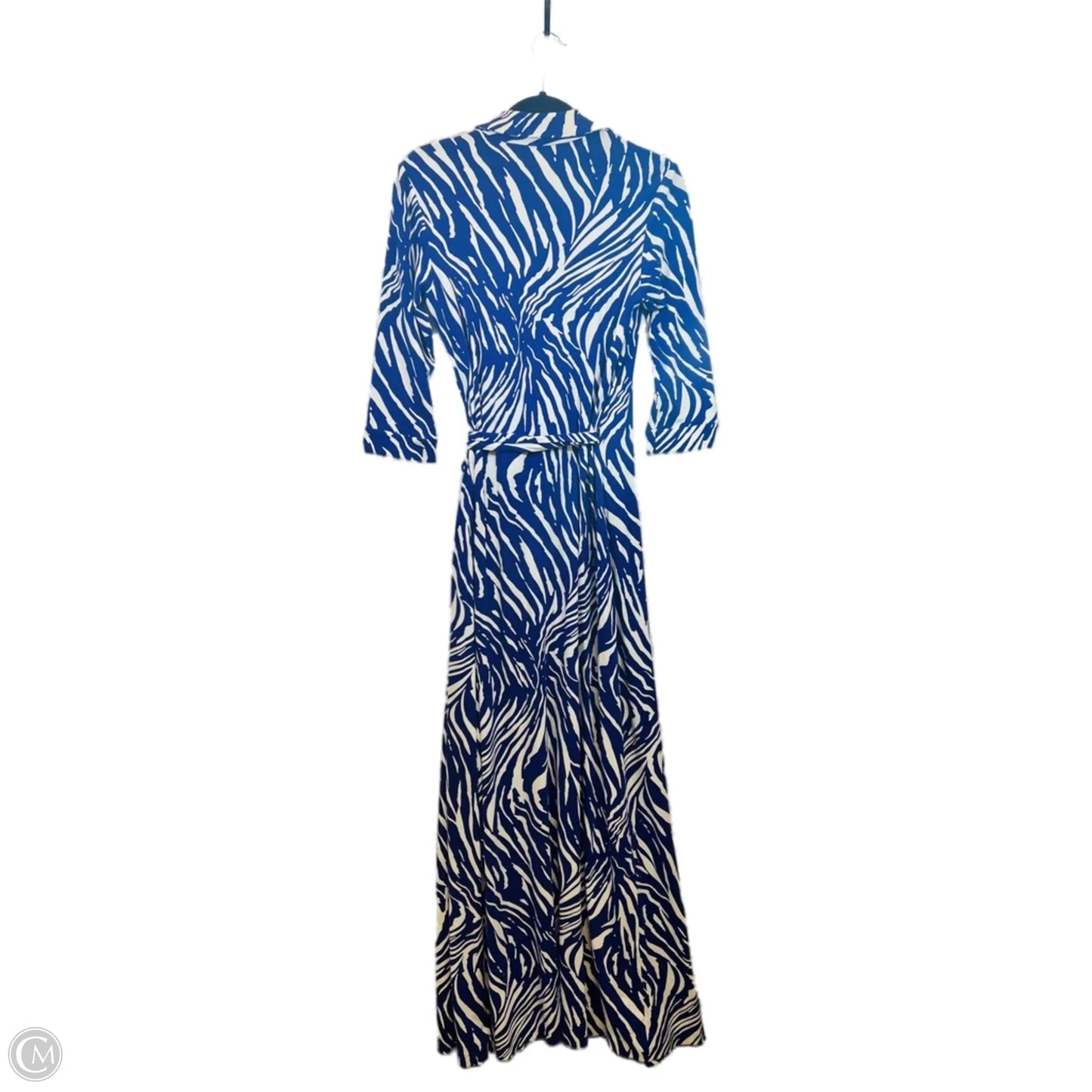 Dress Designer By Diane Von Furstenberg In Blue & White, Size: S