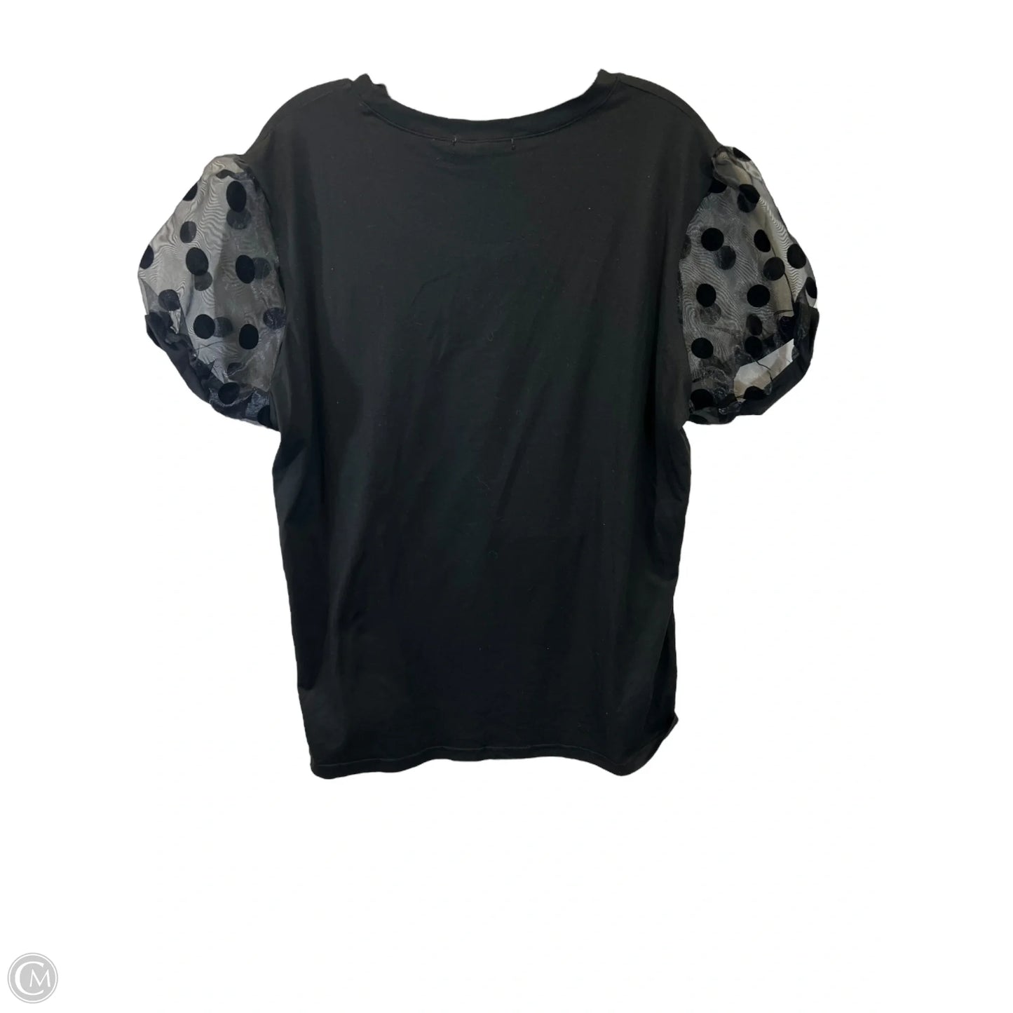 Top Short Sleeve By Cmc In Black & White, Size: 3x
