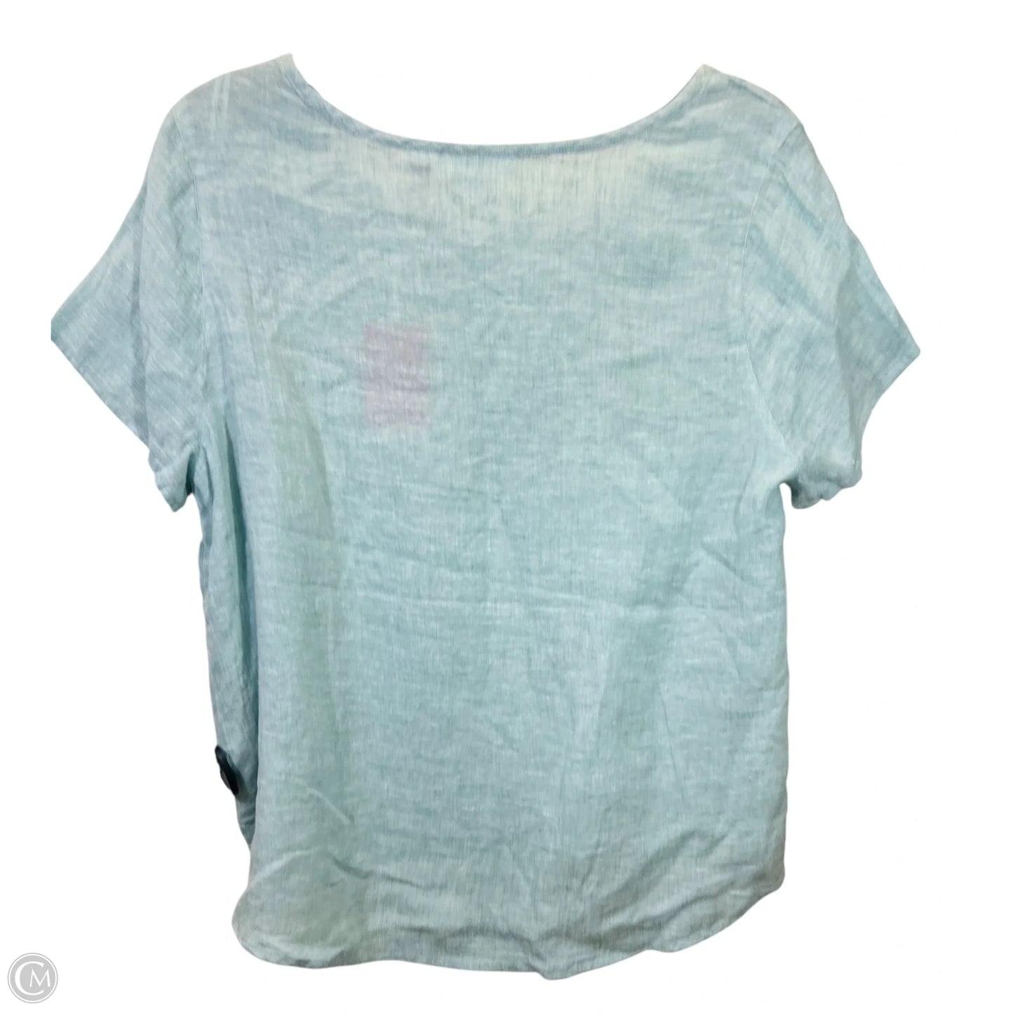 Top Short Sleeve By Isaac Mizrahi In Green, Size: 1x