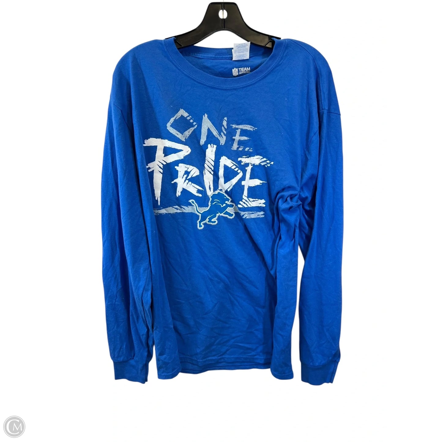 Athletic Top Long Sleeve Crewneck By Port & Company In Blue, Size: L
