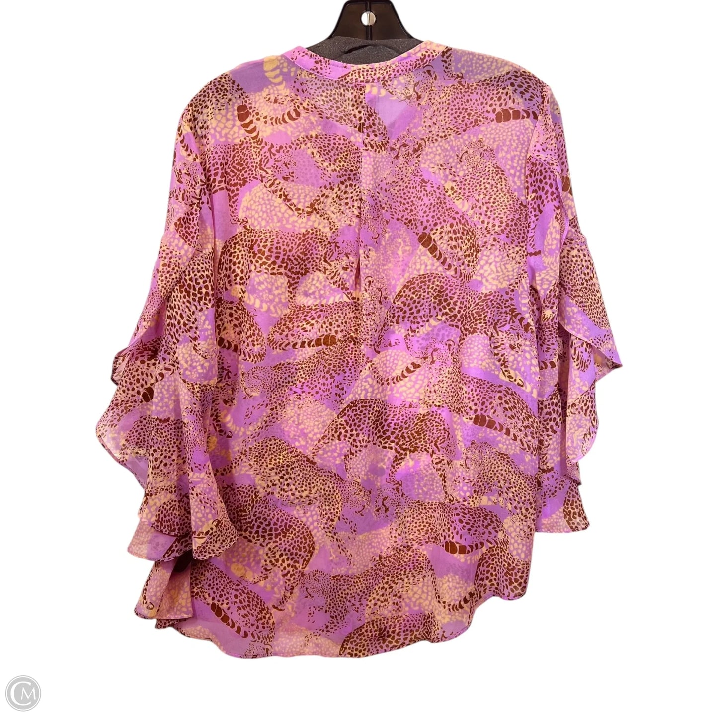 Top 3/4 Sleeve By Cabi In Pink, Size: L