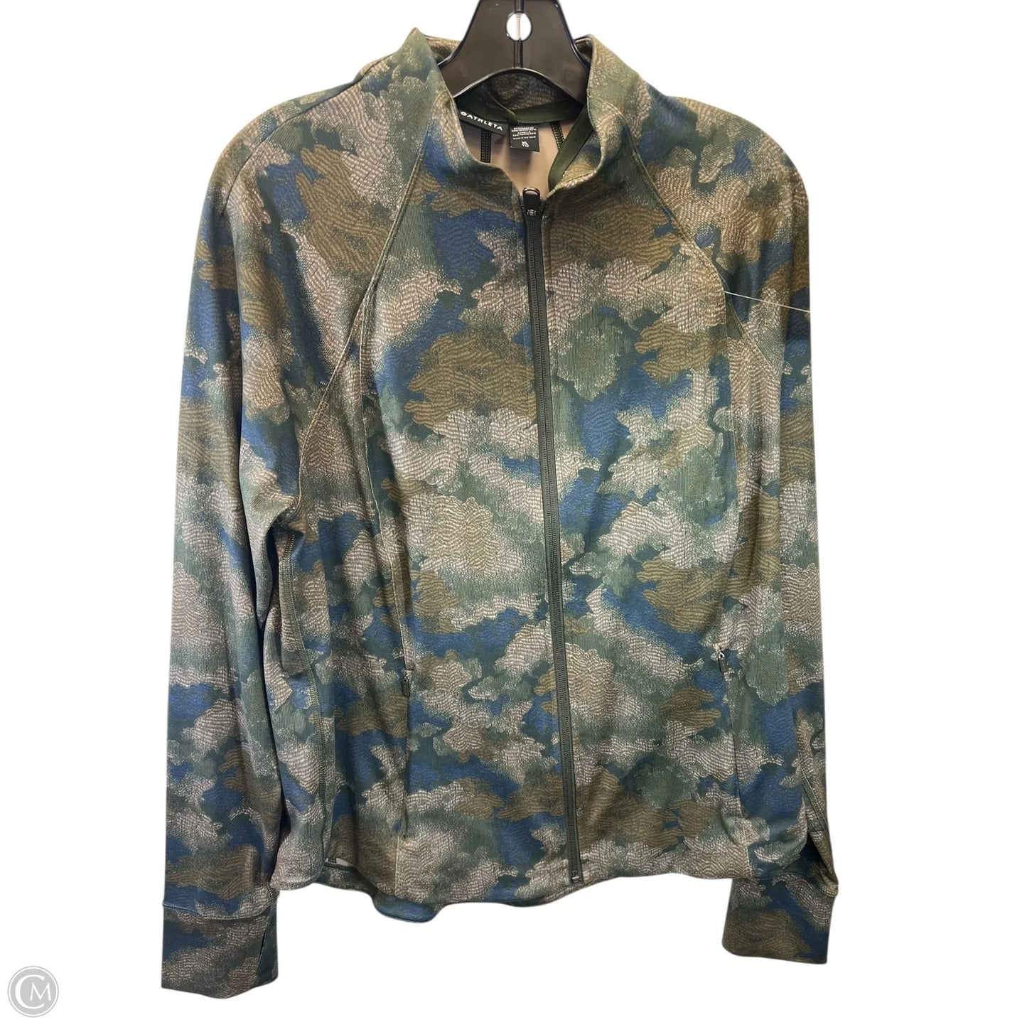 Athletic Jacket By Athleta In Camouflage Print, Size: Xl