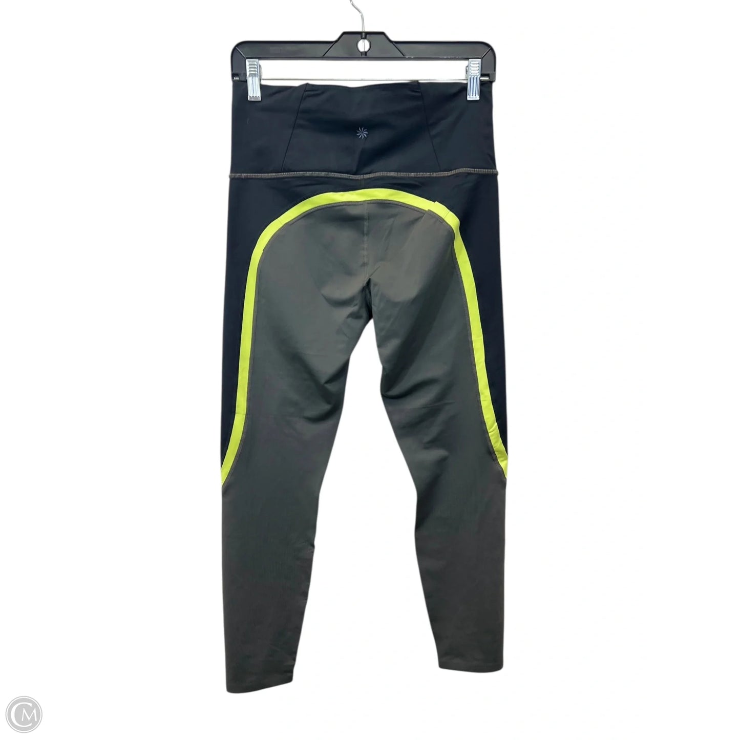 Athletic Leggings By Athleta In Black & Green, Size: M