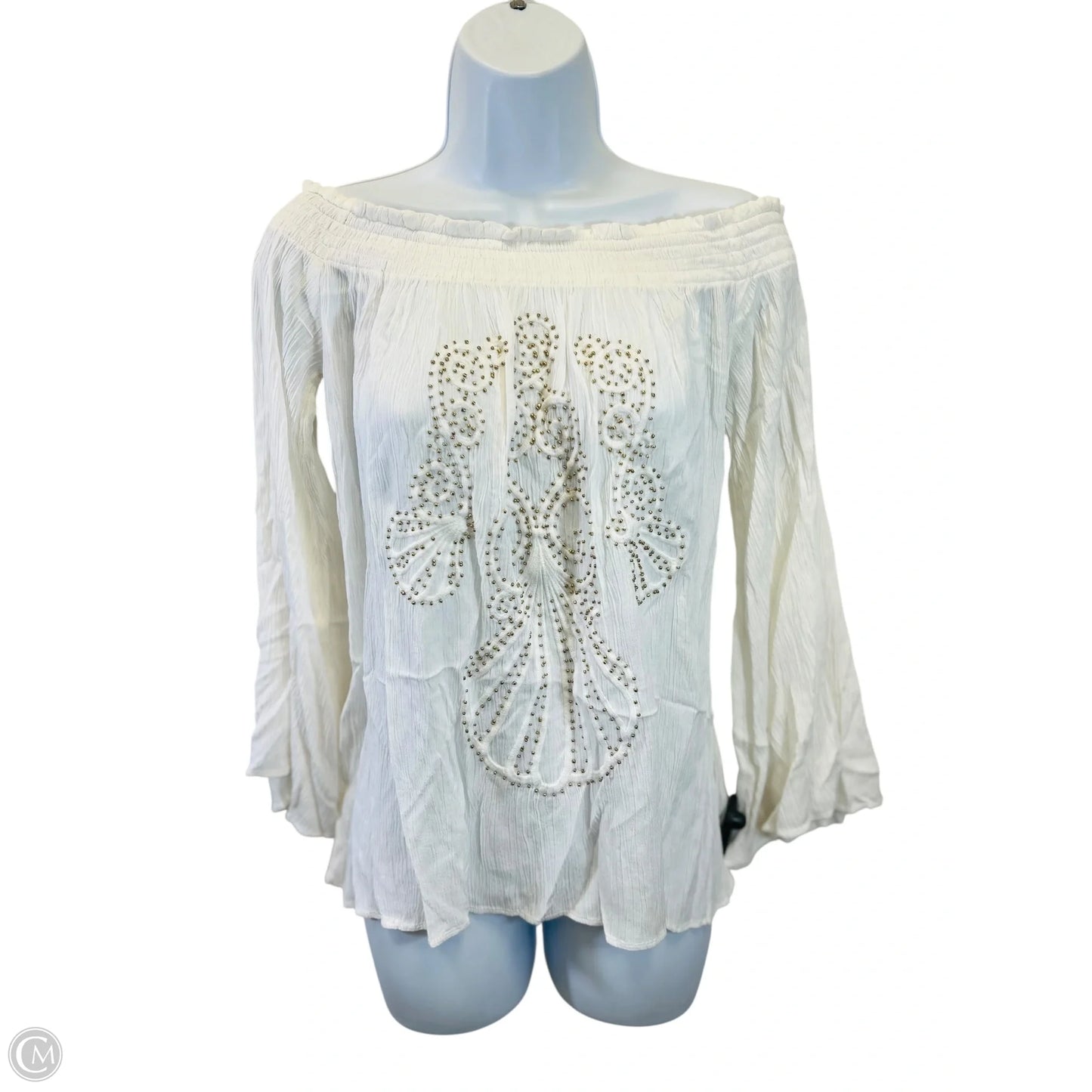 Top Long Sleeve By Lilly Pulitzer In White, Size: M