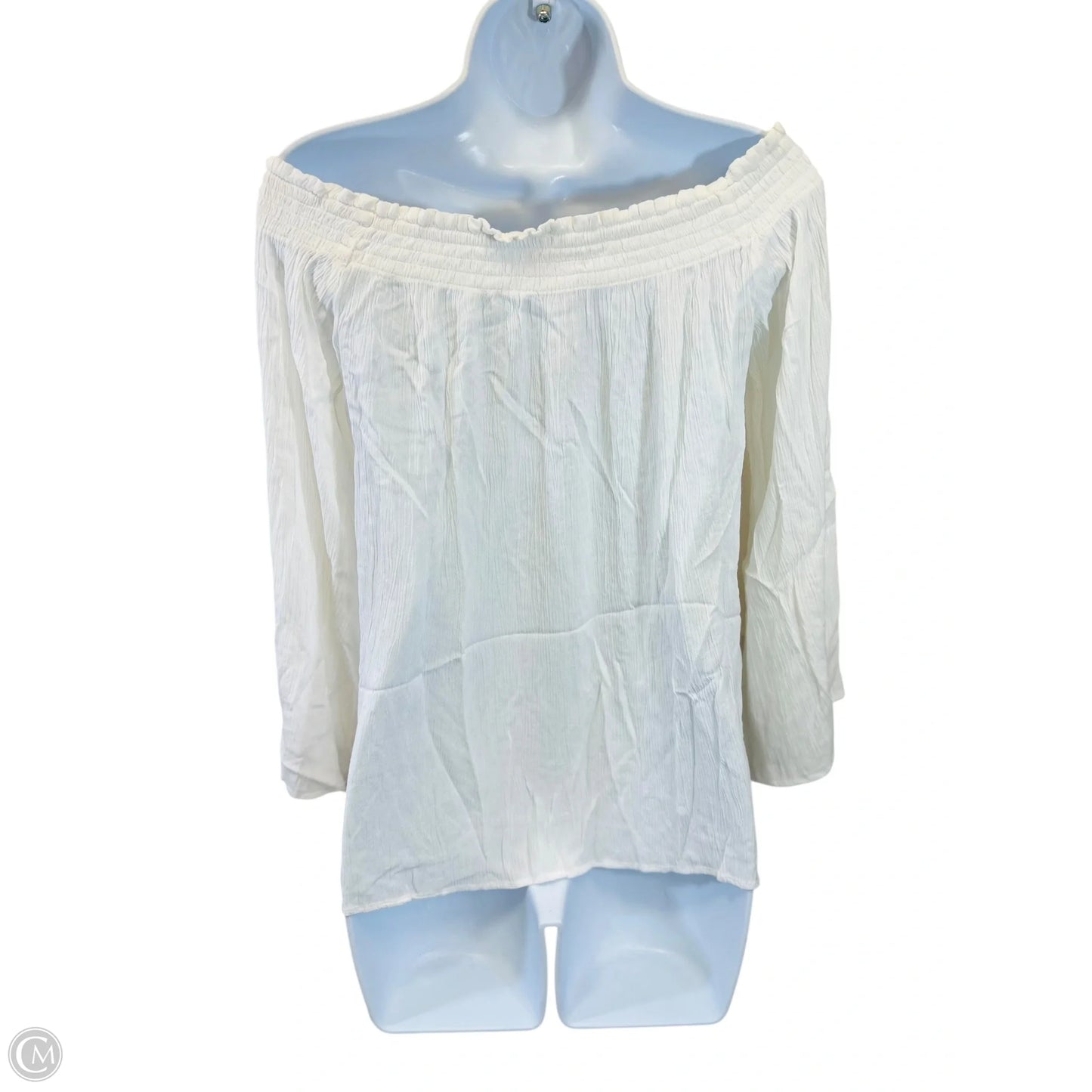 Top Long Sleeve By Lilly Pulitzer In White, Size: M