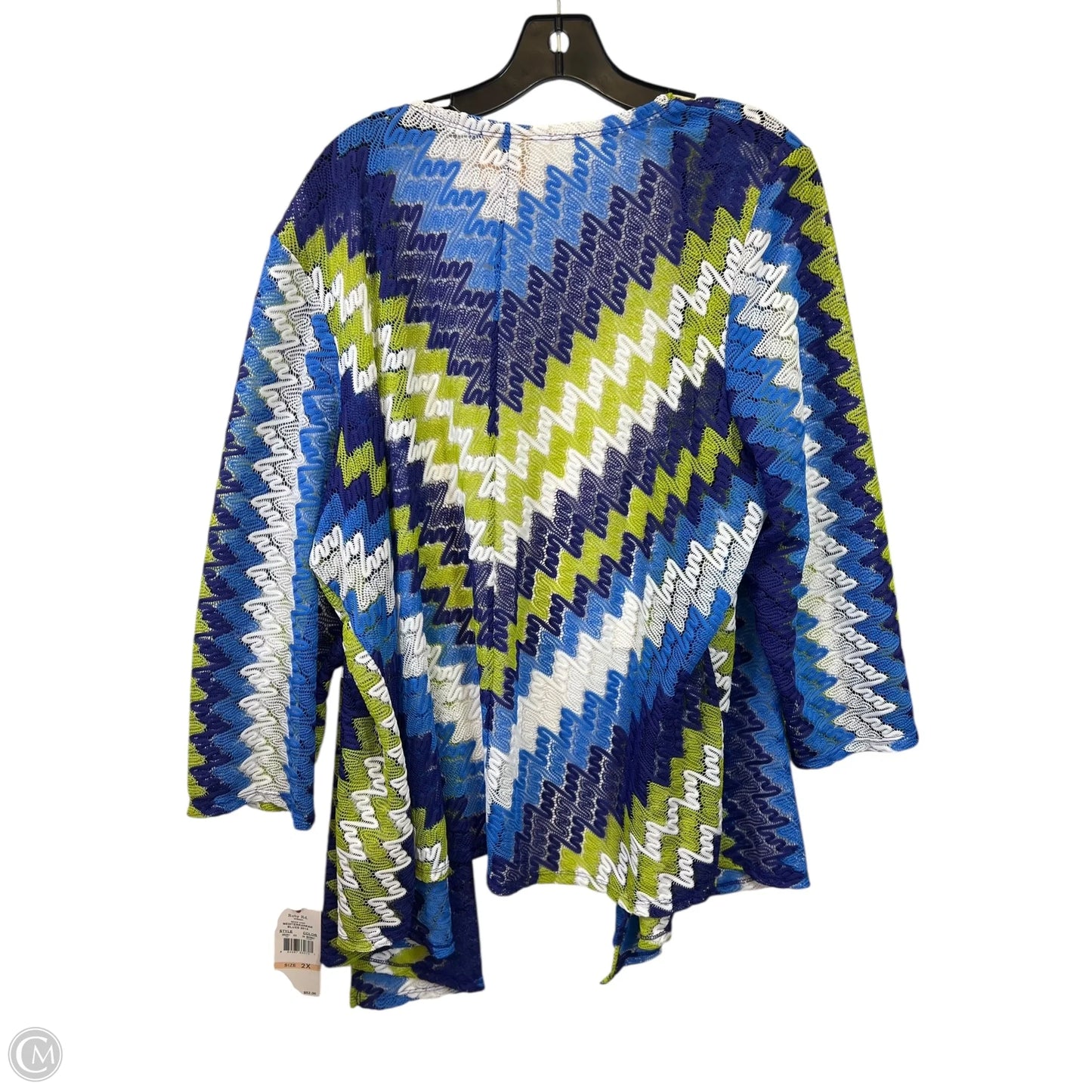 Cardigan By Ruby Rd In Blue & Green, Size: 2x