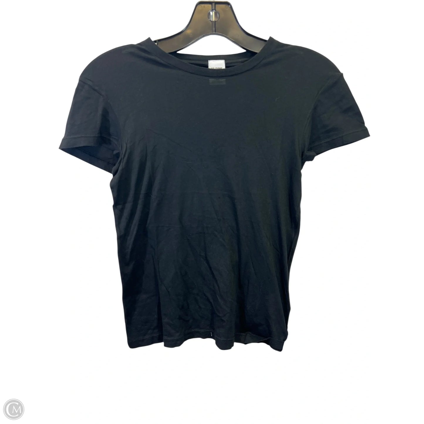 Top Short Sleeve Designer By Re/Done In Black, Size: Xs