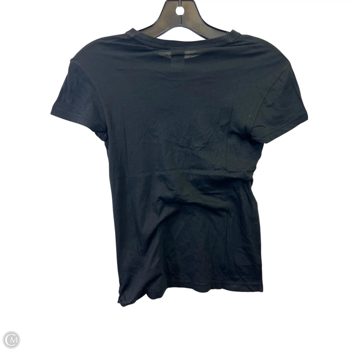 Top Short Sleeve Designer By Re/Done In Black, Size: Xs