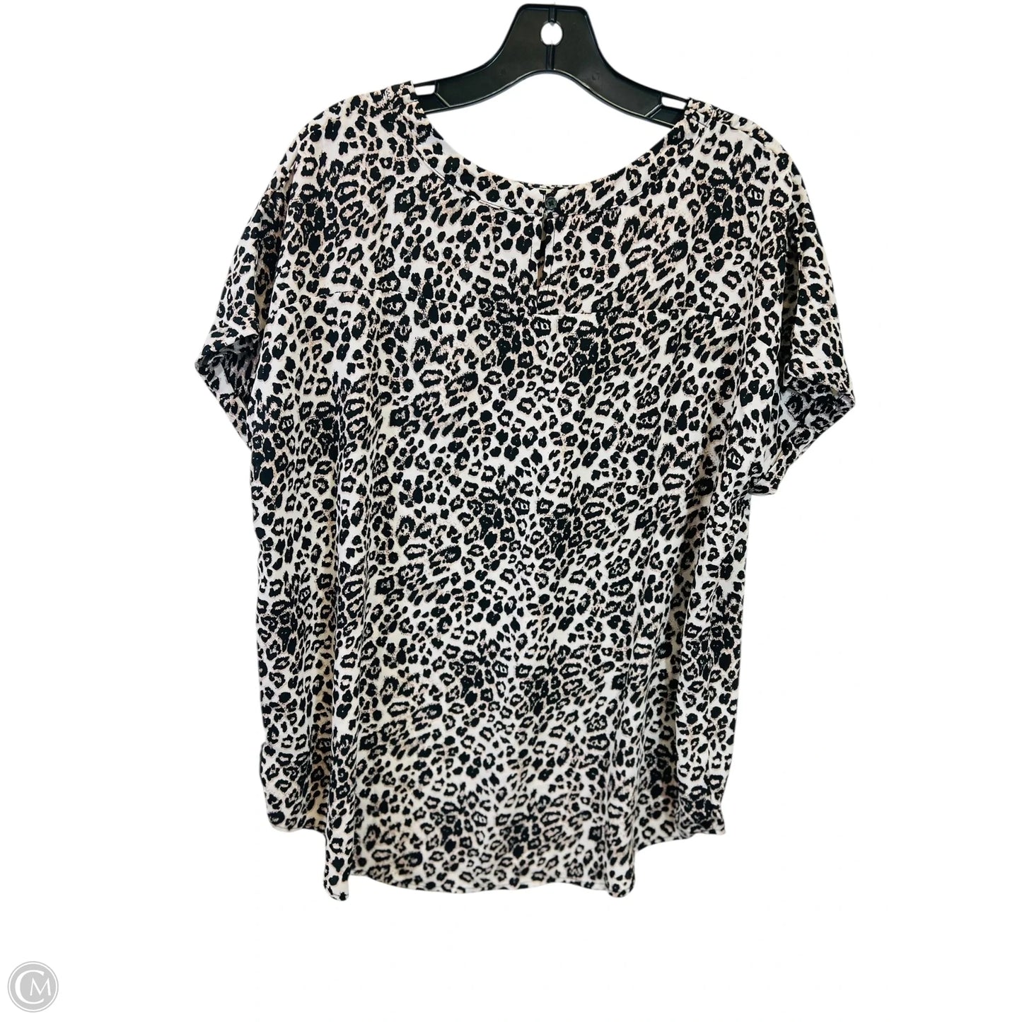 Top Short Sleeve By Buffalo David Bitton In Animal Print, Size: L