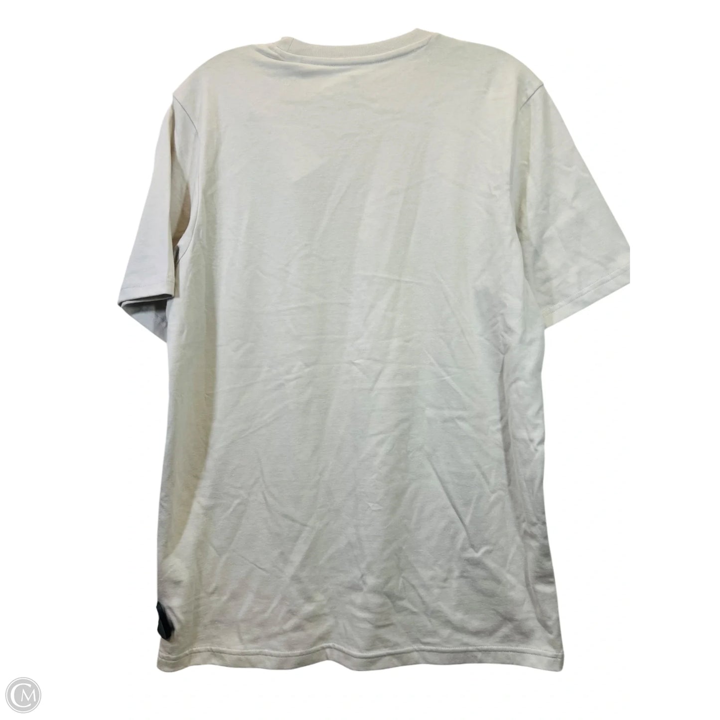 Athletic Top Short Sleeve By Adidas In Cream, Size: S