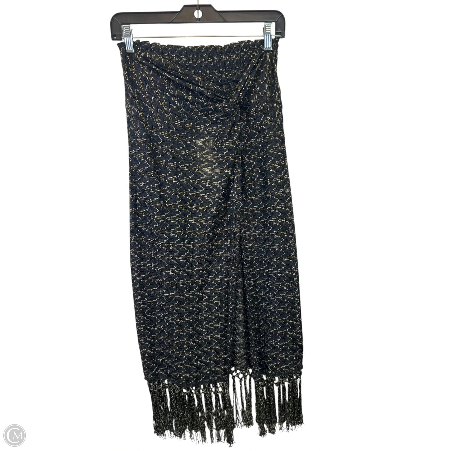 Swimwear Cover-up Designer By Ramy Brook In Black & Gold, Size: S