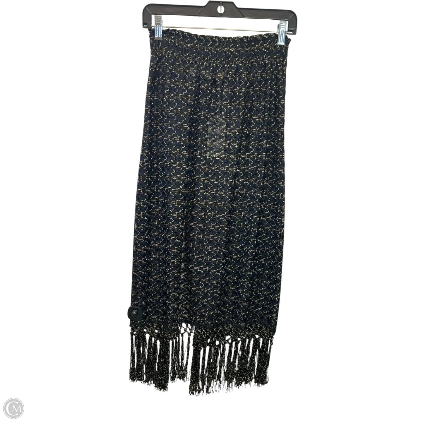 Swimwear Cover-up Designer By Ramy Brook In Black & Gold, Size: S