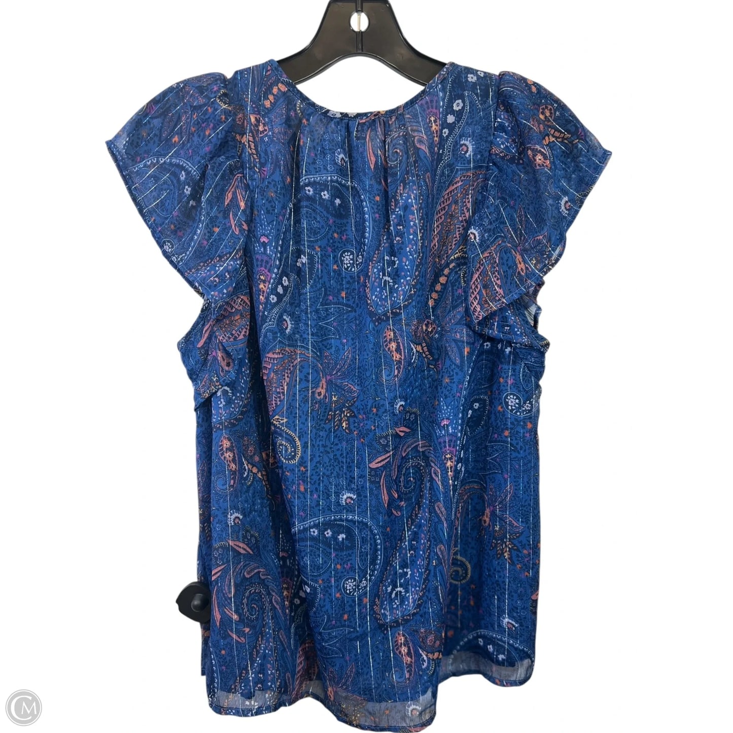 Top Short Sleeve By Lucky Brand In Blue, Size: M