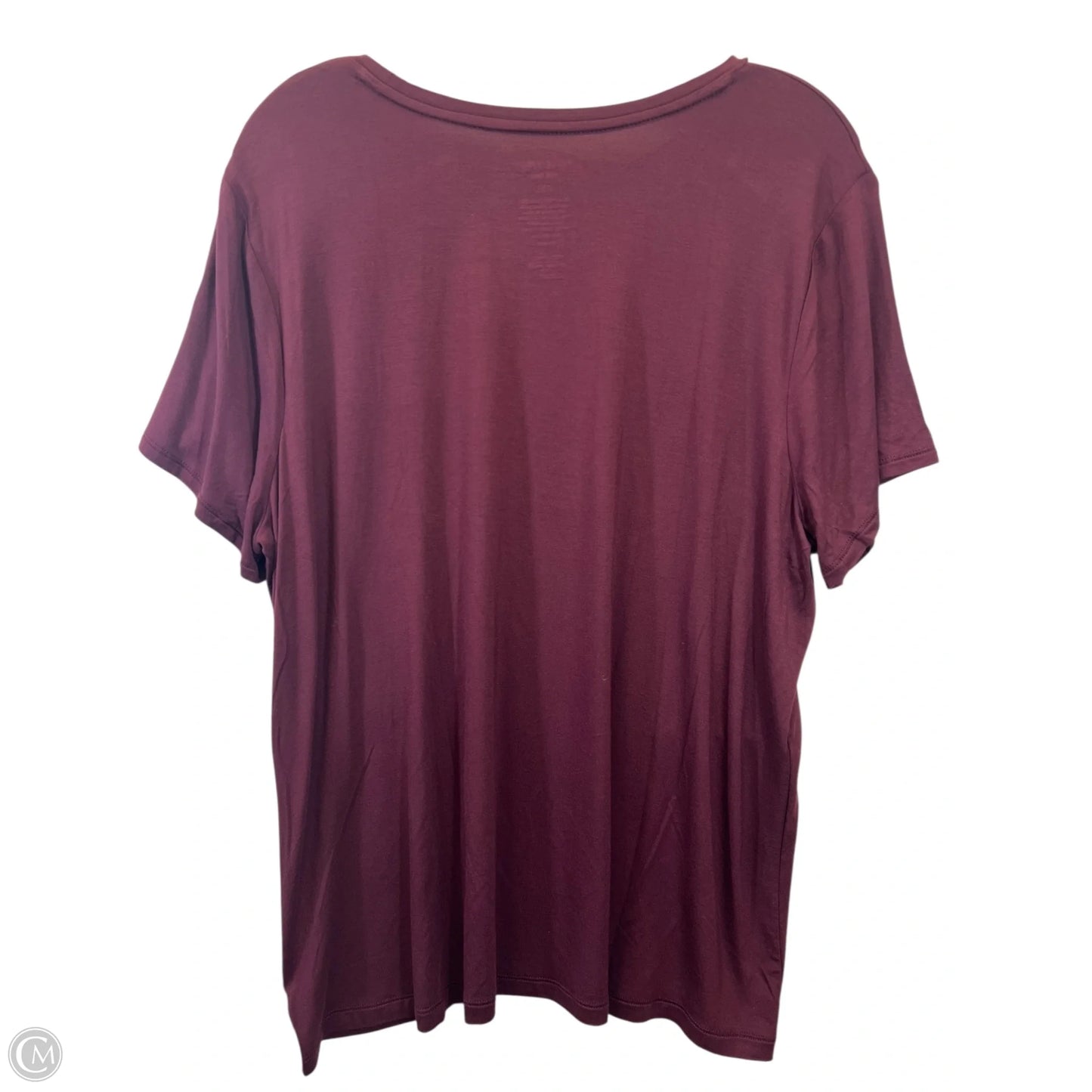 Top Short Sleeve Basic By Nine West In Red, Size: Xxl