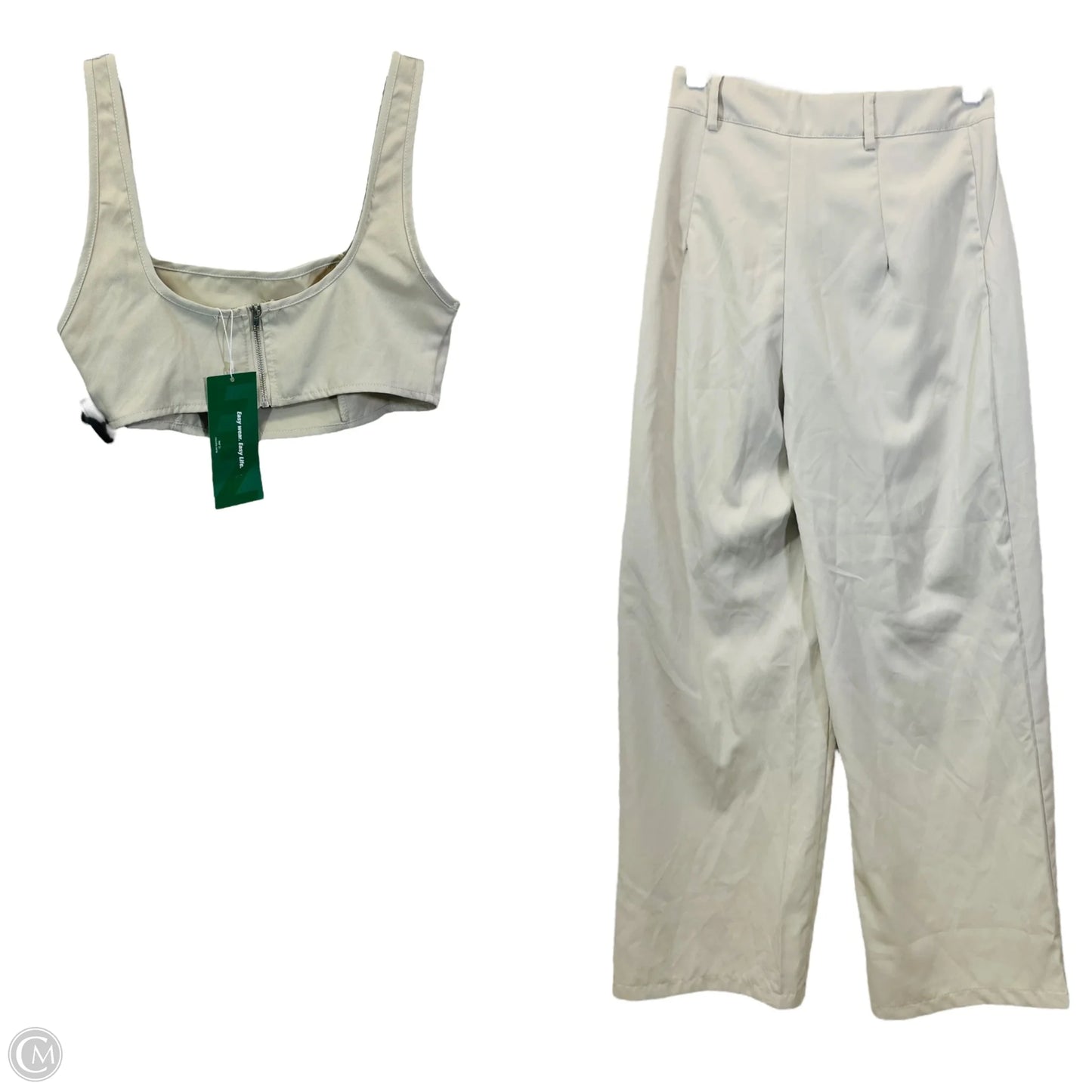 Pants Set 2pc By Shein In Tan, Size: Xs