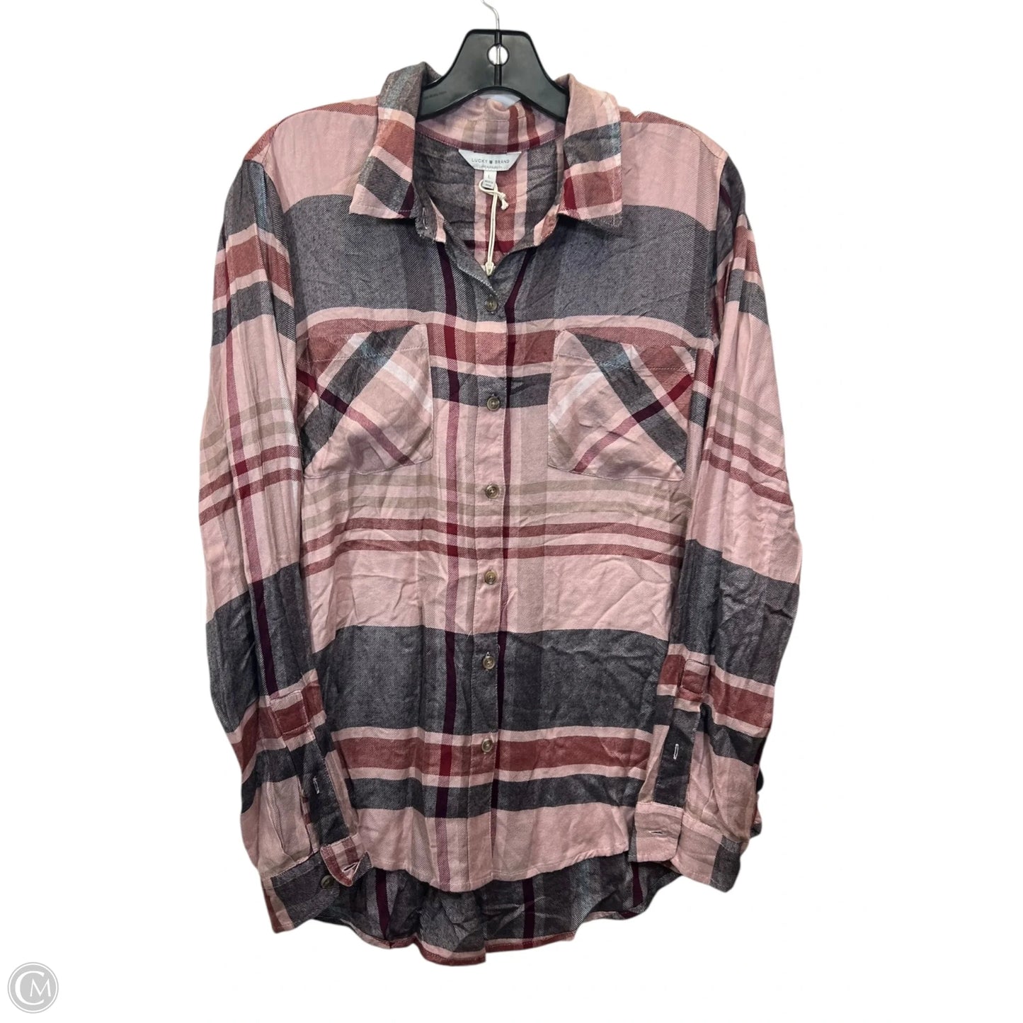 Top Long Sleeve By Lucky Brand In Pink, Size: L