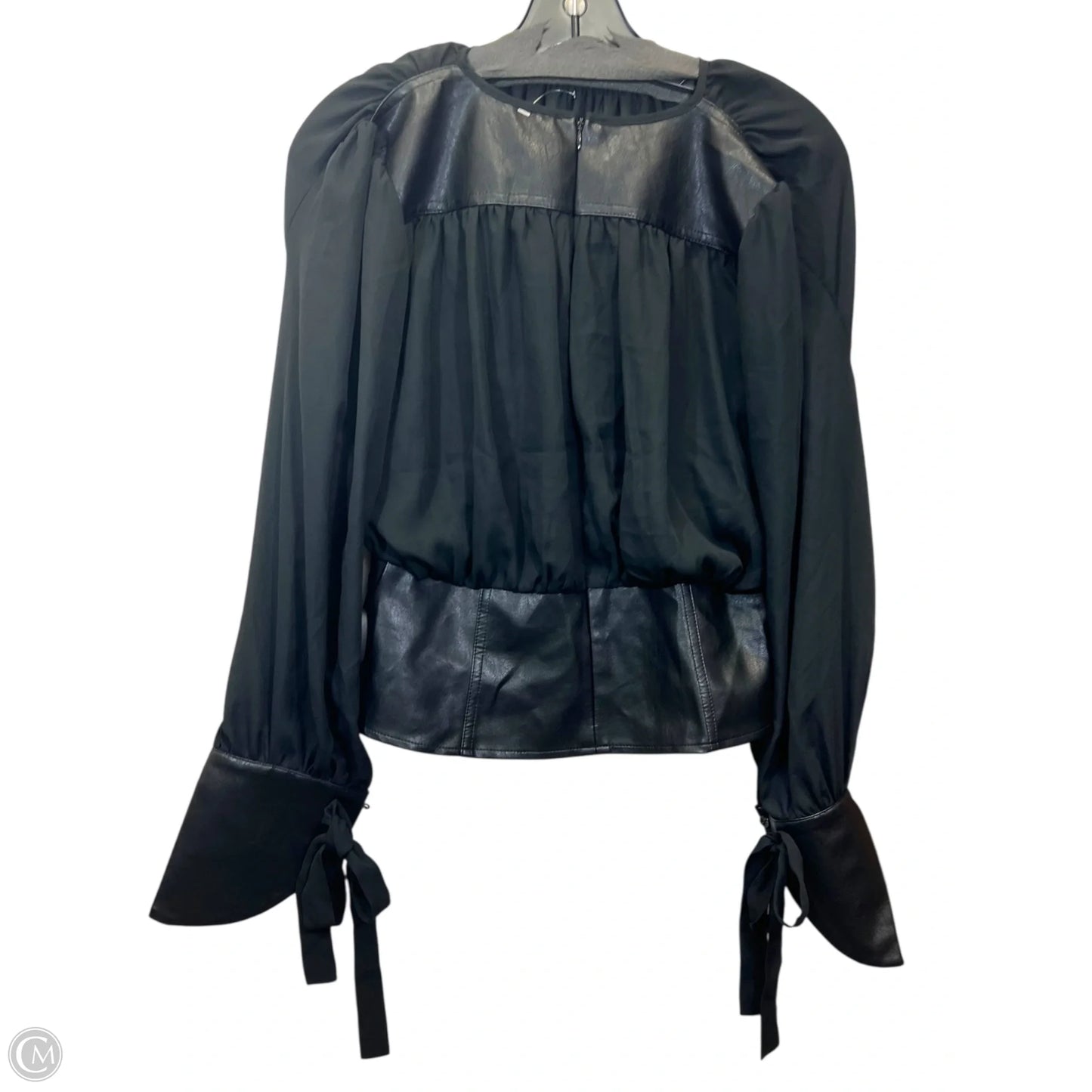 Top Long Sleeve By Ina In Black, Size: M