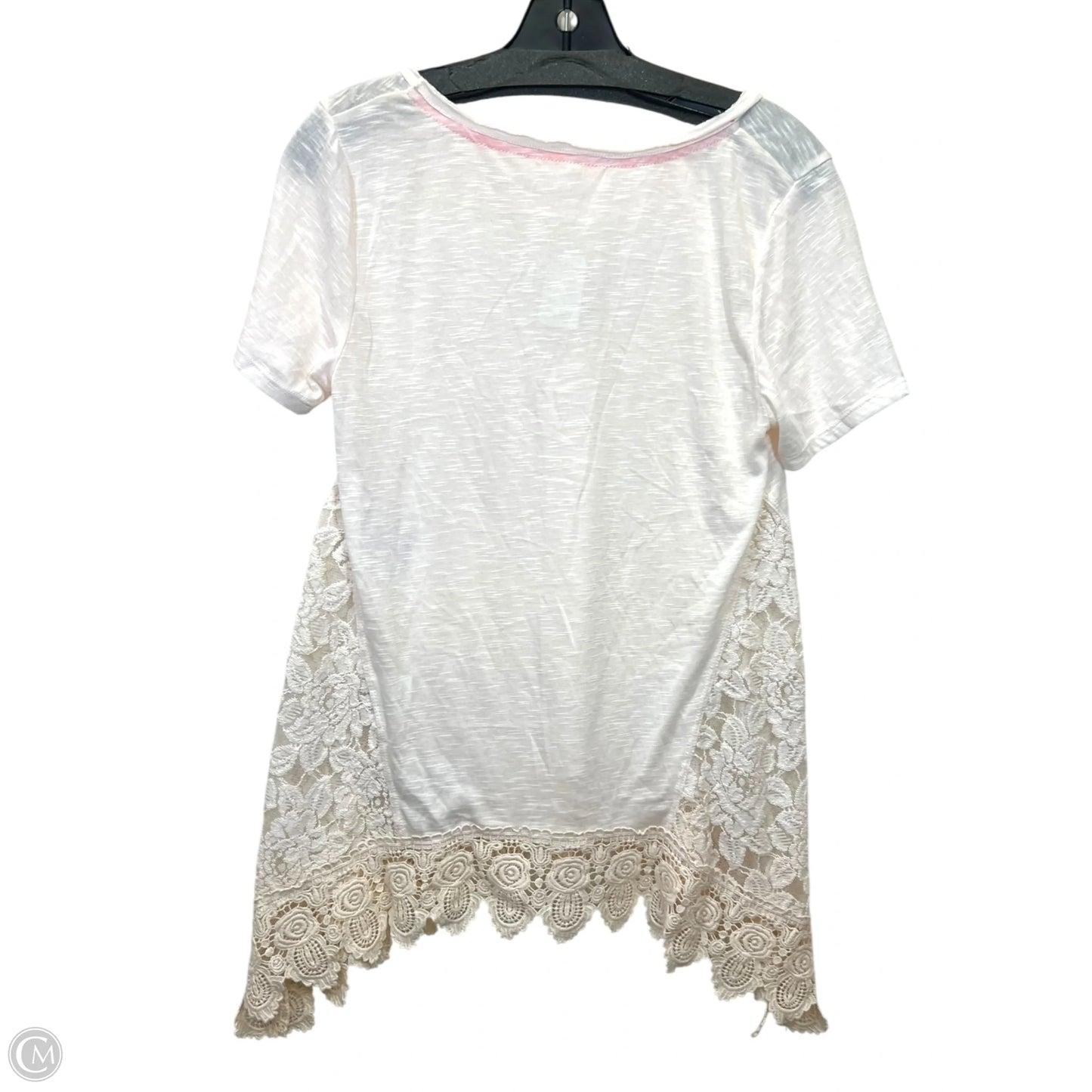 Top Short Sleeve By Hint of Mint In White, Size: M