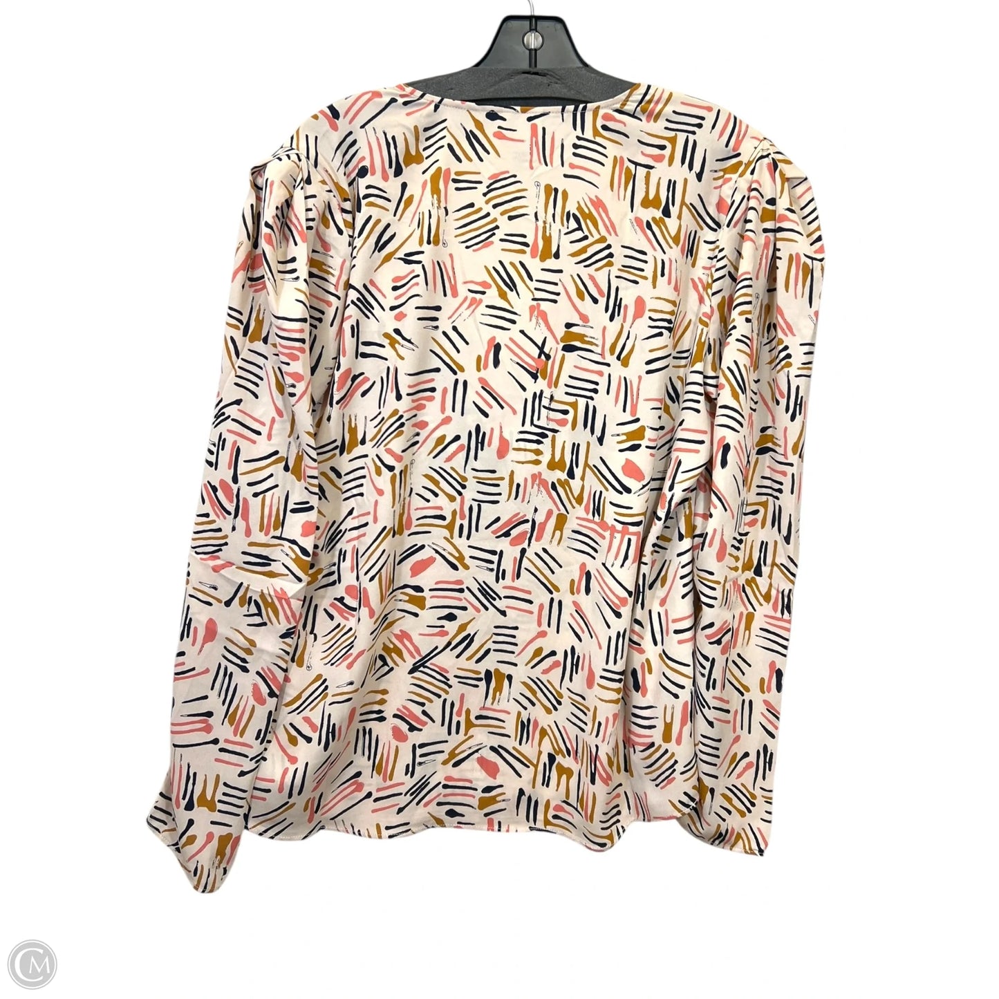 Top Long Sleeve By Cabi In Pink & Tan, Size: M