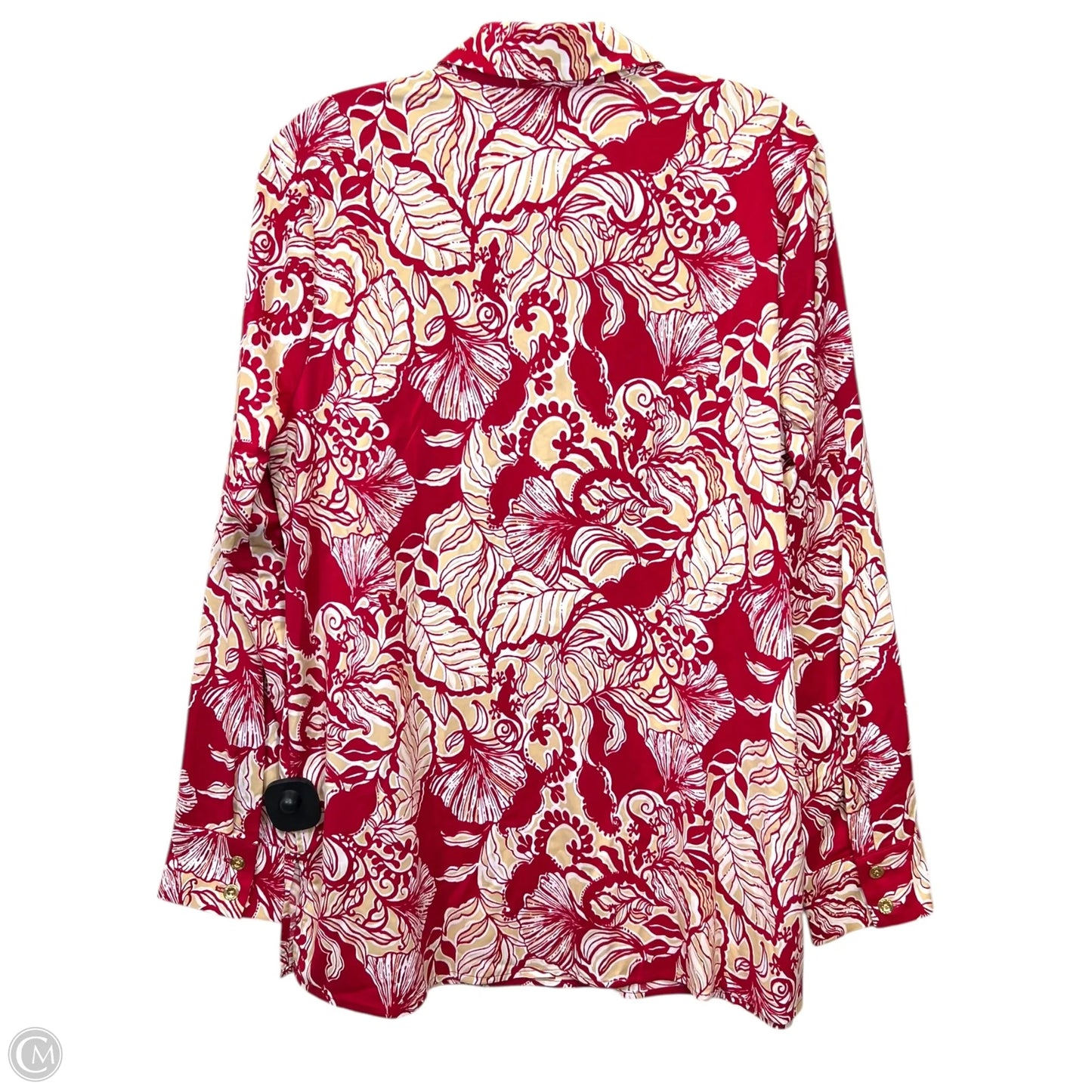 Top Long Sleeve By Lilly Pulitzer In Red & Tan, Size: M