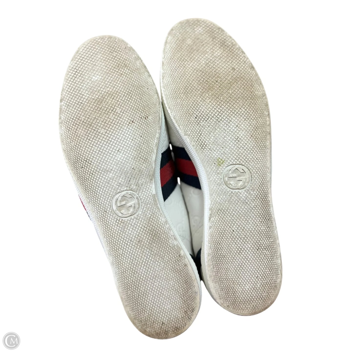 Shoes Luxury Designer By Gucci In Blue & Red & White, Size: 8