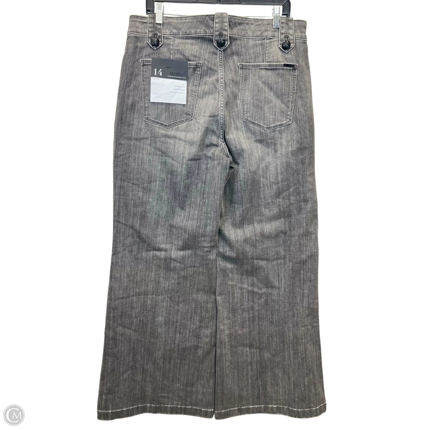 Jeans Wide Leg By White House Black Market In Grey Denim, Size: 14
