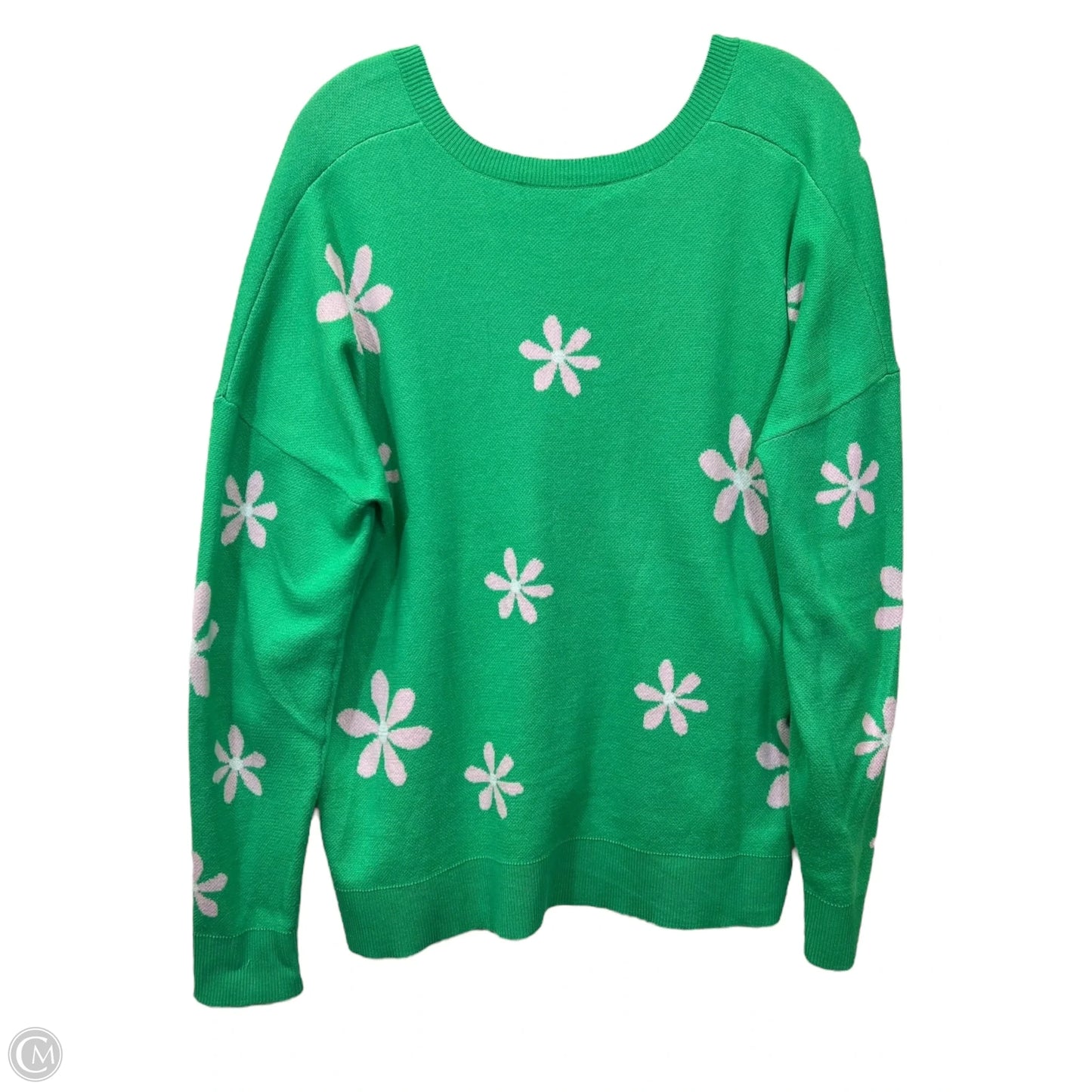 Sweater By Lilly Pulitzer In Green & Pink, Size: Xl