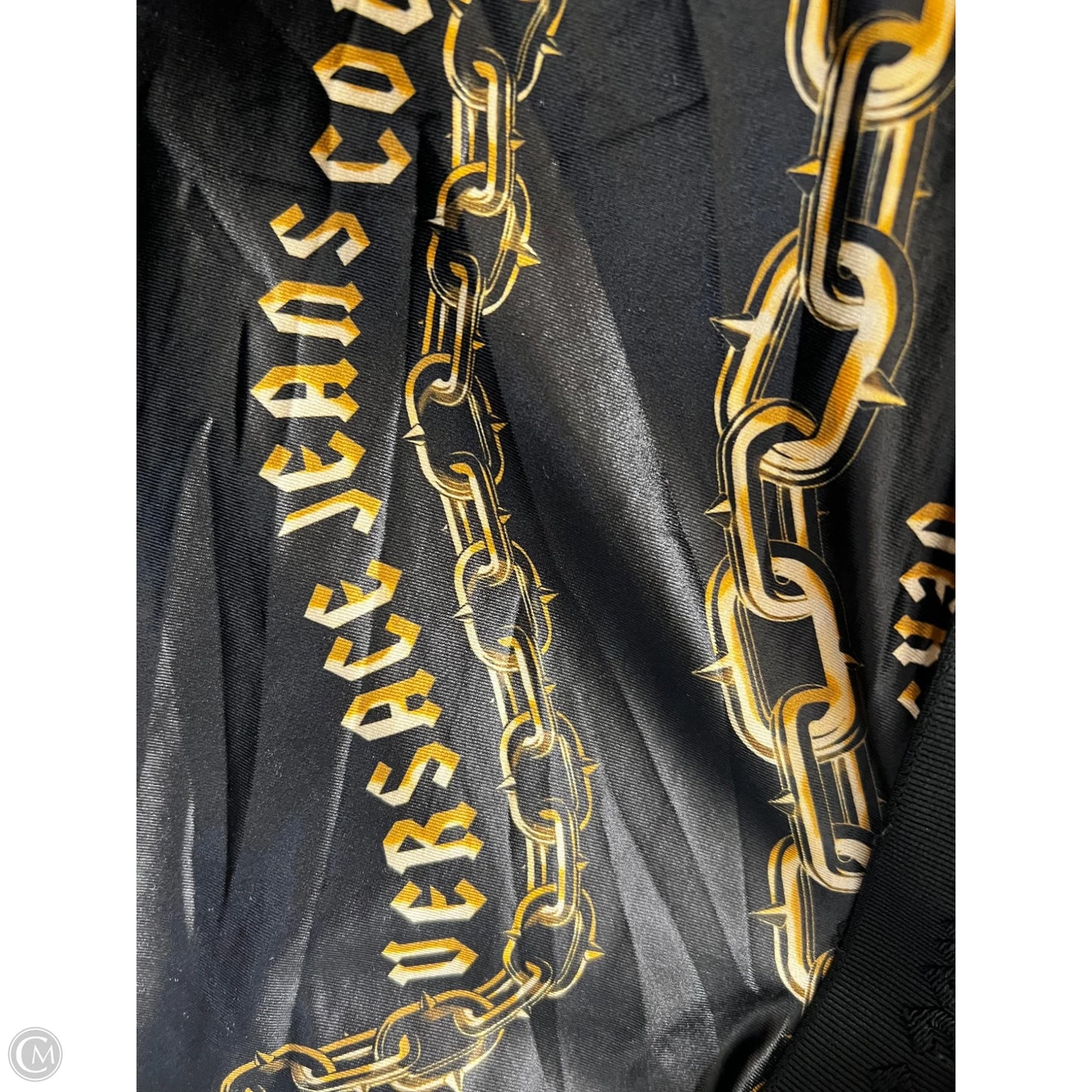 Pants Designer By Versace In Black & Gold, Size: S